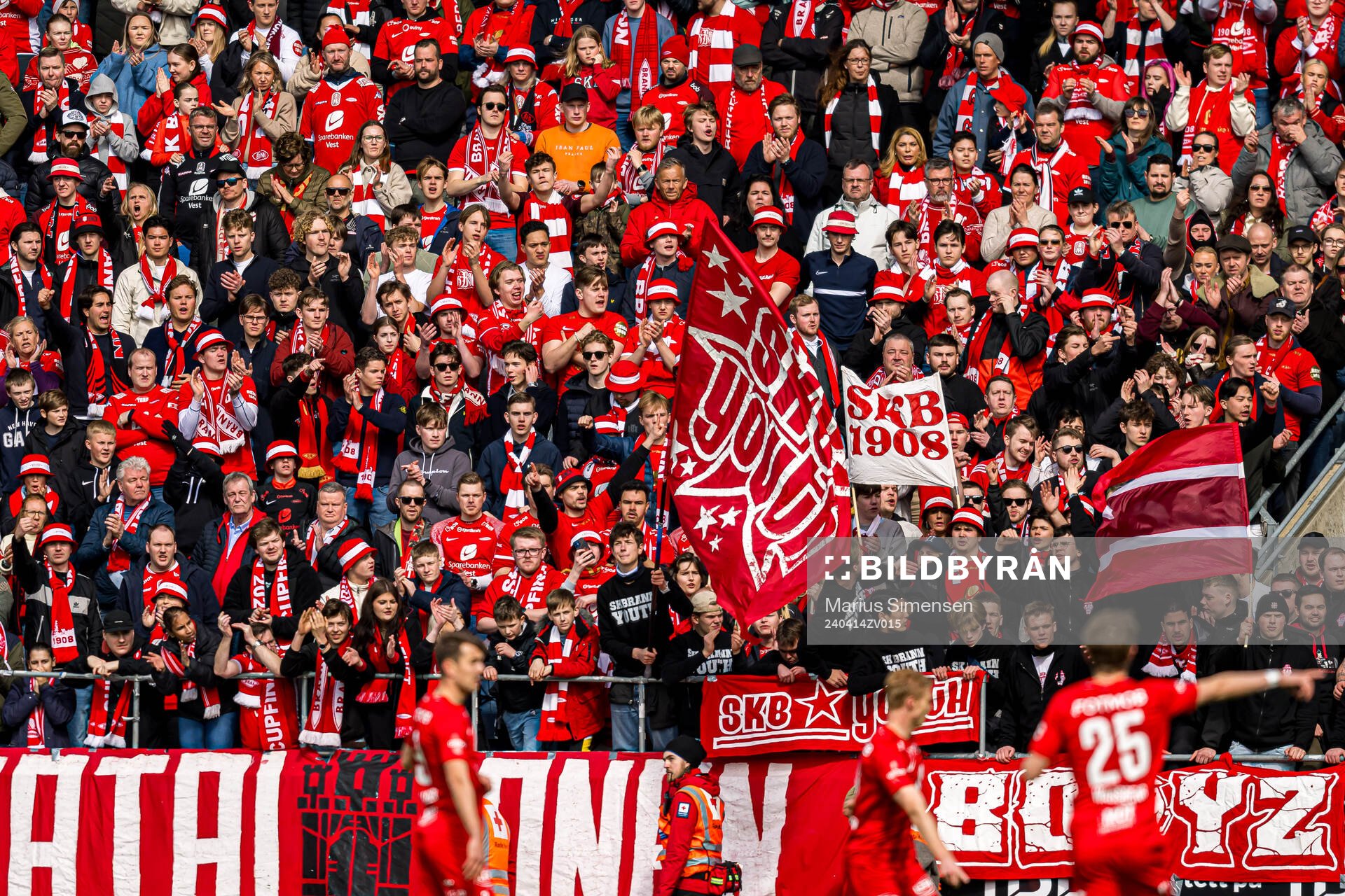 Spectators in the stands
