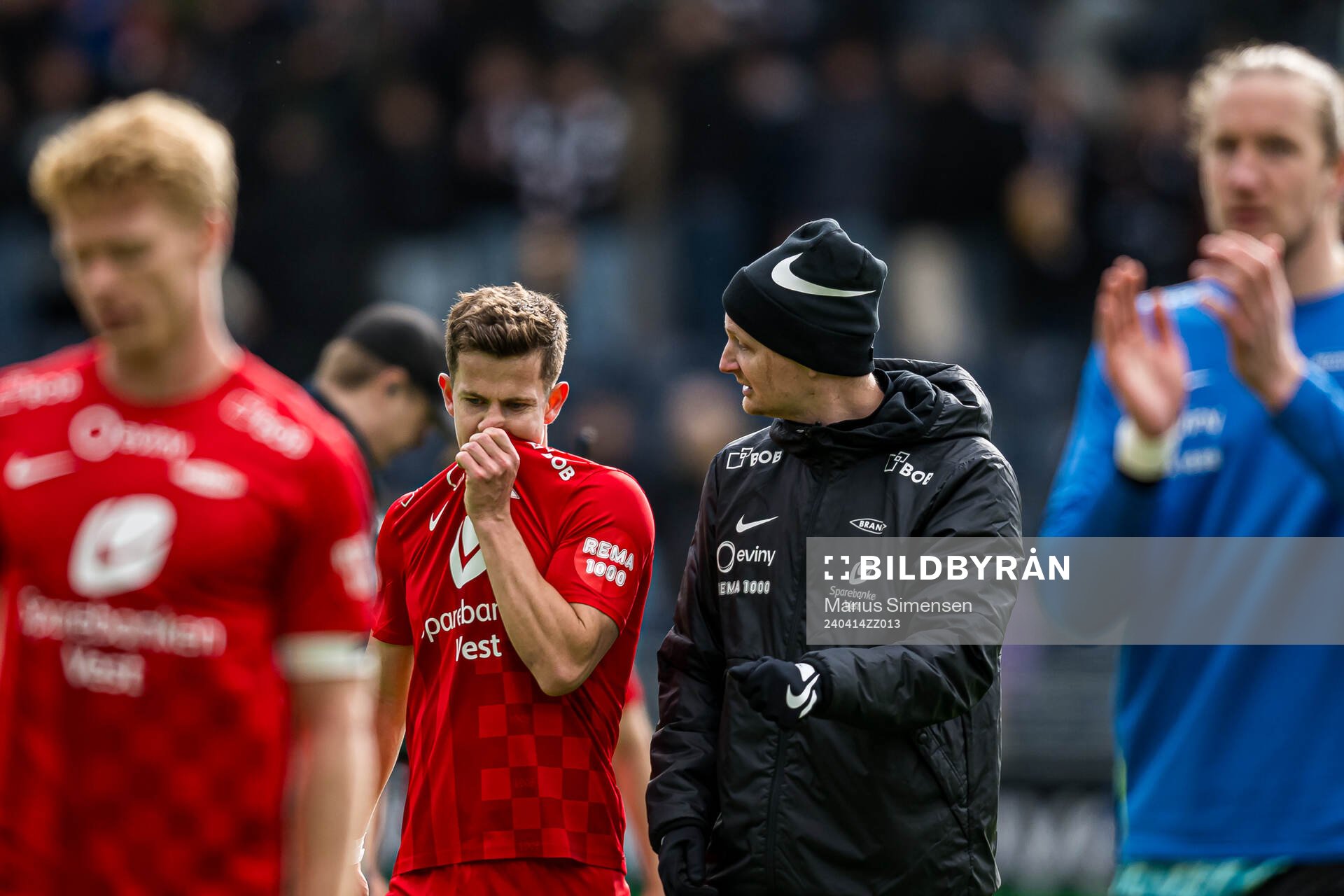 Sander Kartum of Brann and Erik Huseklepp, assistant coach