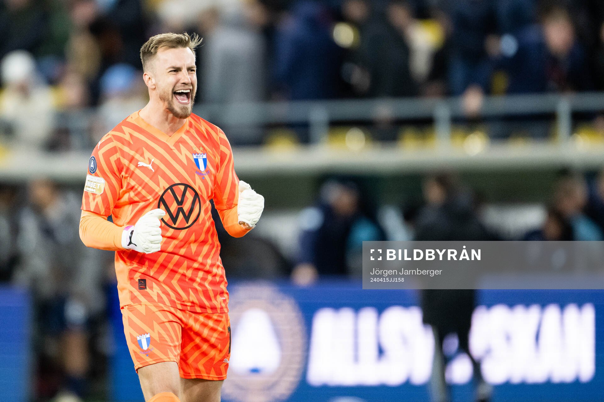 Malmö FFs målvakt Ricardo Friedrich jublar