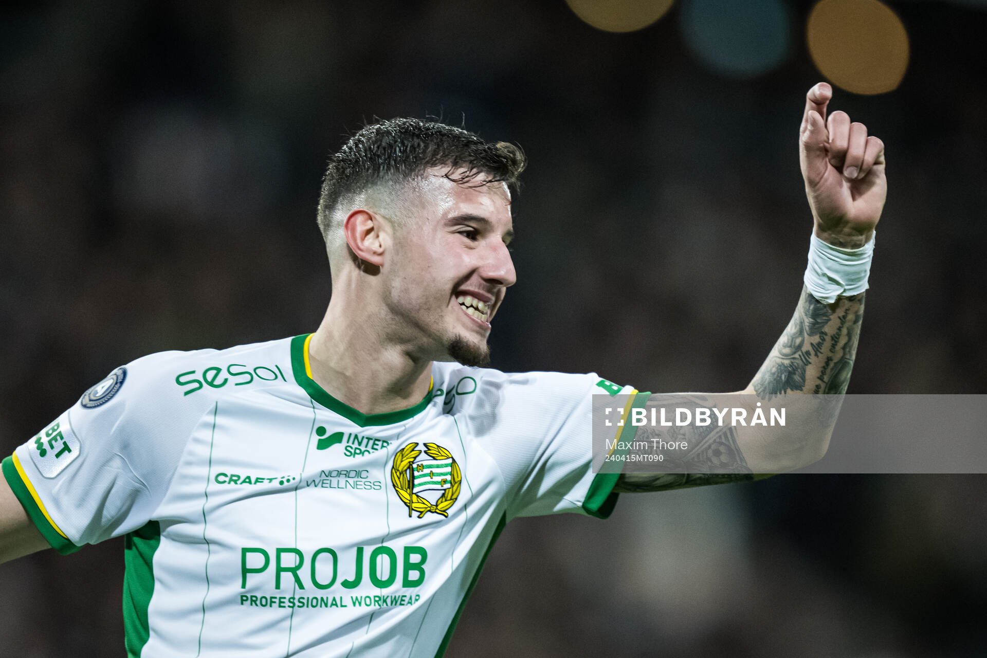 Hammarbys Viktor Dukanovic jublar