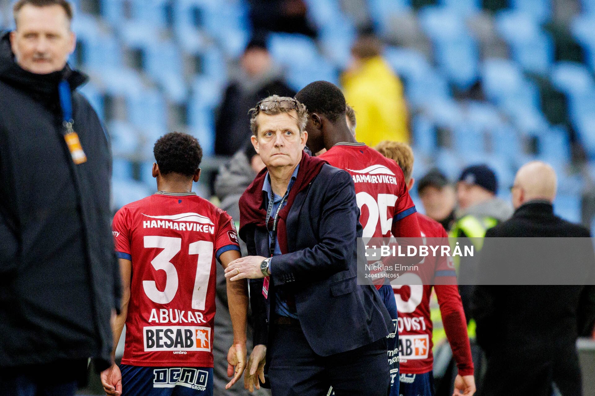 Örgrytes ordförande Terje Johansson efter fotbollsmatchen i Superettan mellan Örgryte och Brage den 15 april 2024 i Göteborg. 