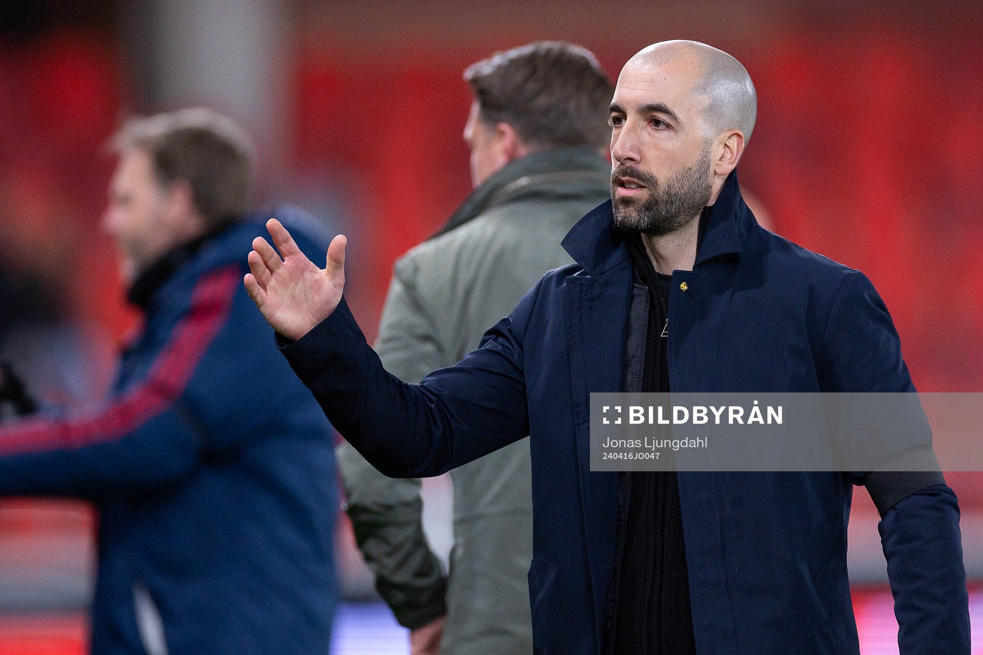 Östers tränare Martin Foyston jublar