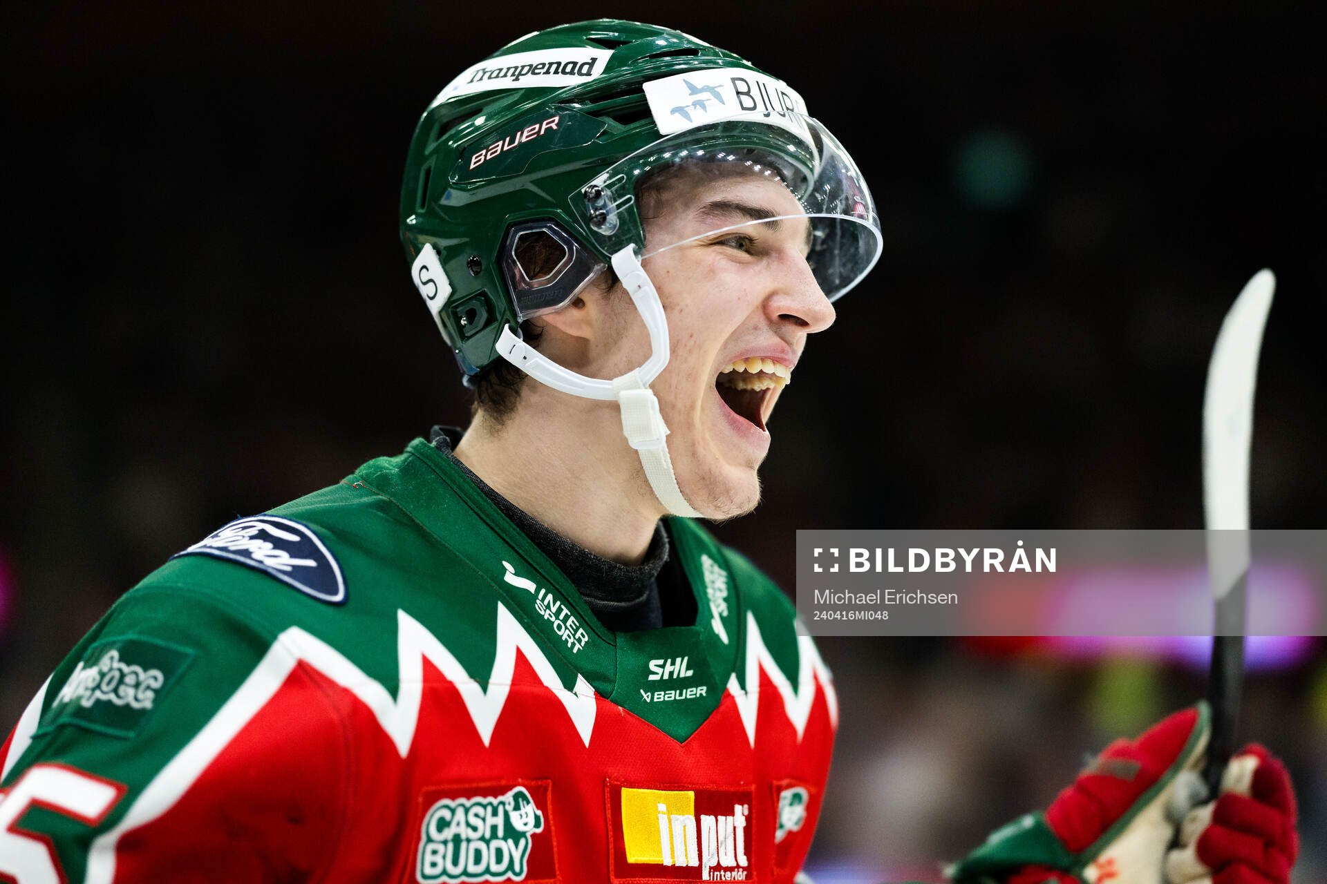 Frölundas David Edstrom jublar