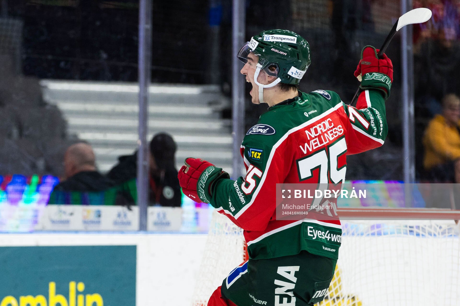 Frölundas David Edstrom jublar