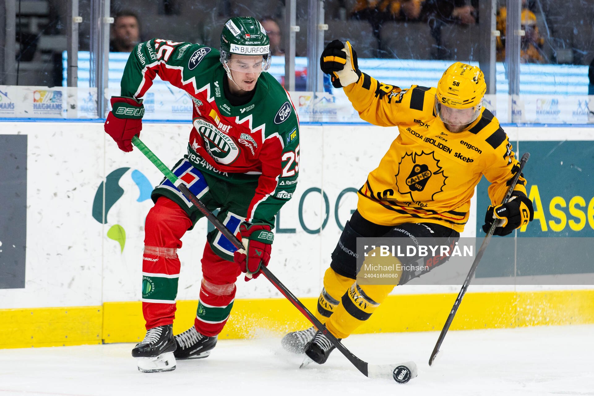 Frölundas Pontus Johansson och Skellefteås Oskar Nilsson