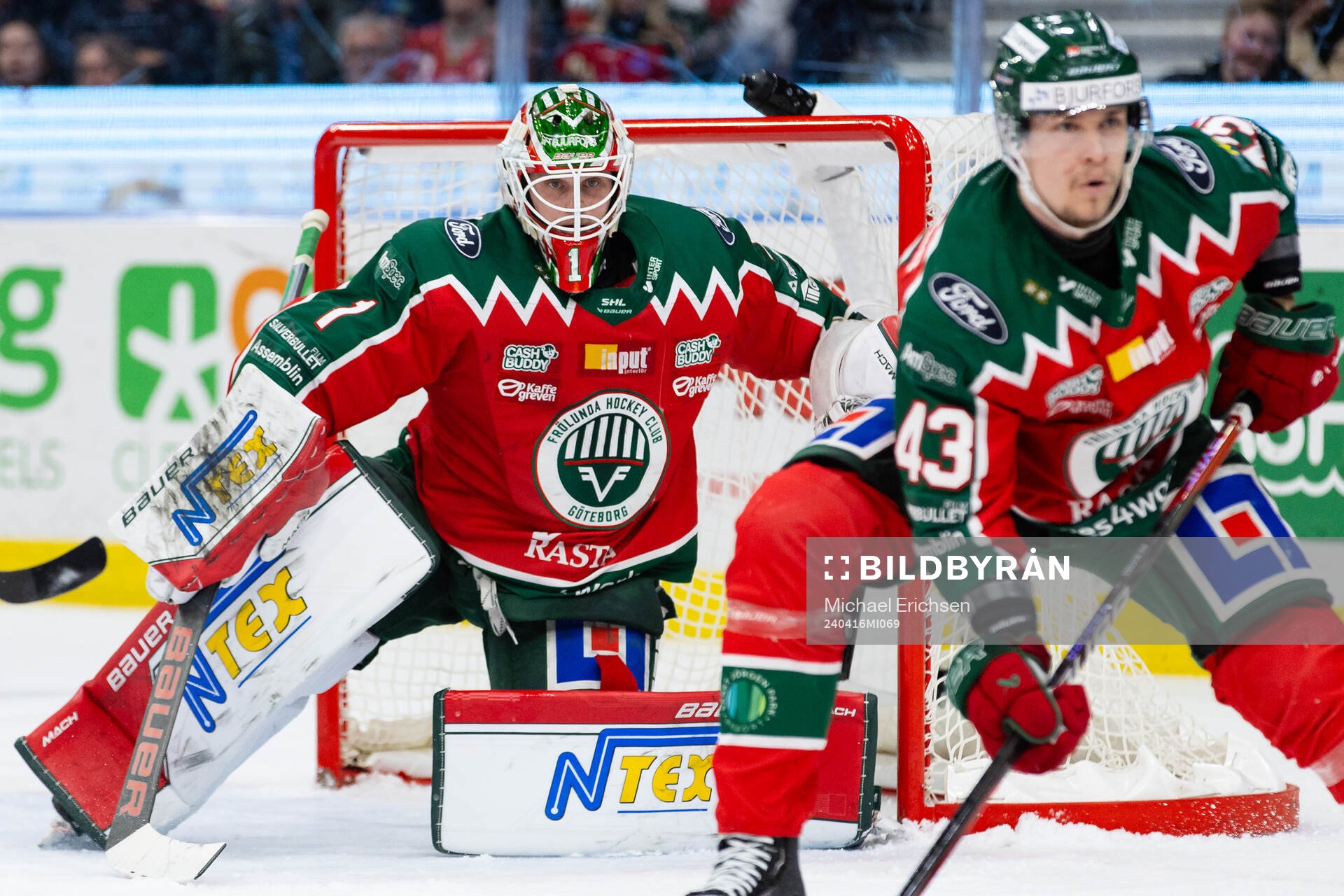 Frölundas målvakt Lars Johansson och Tom Nilsson