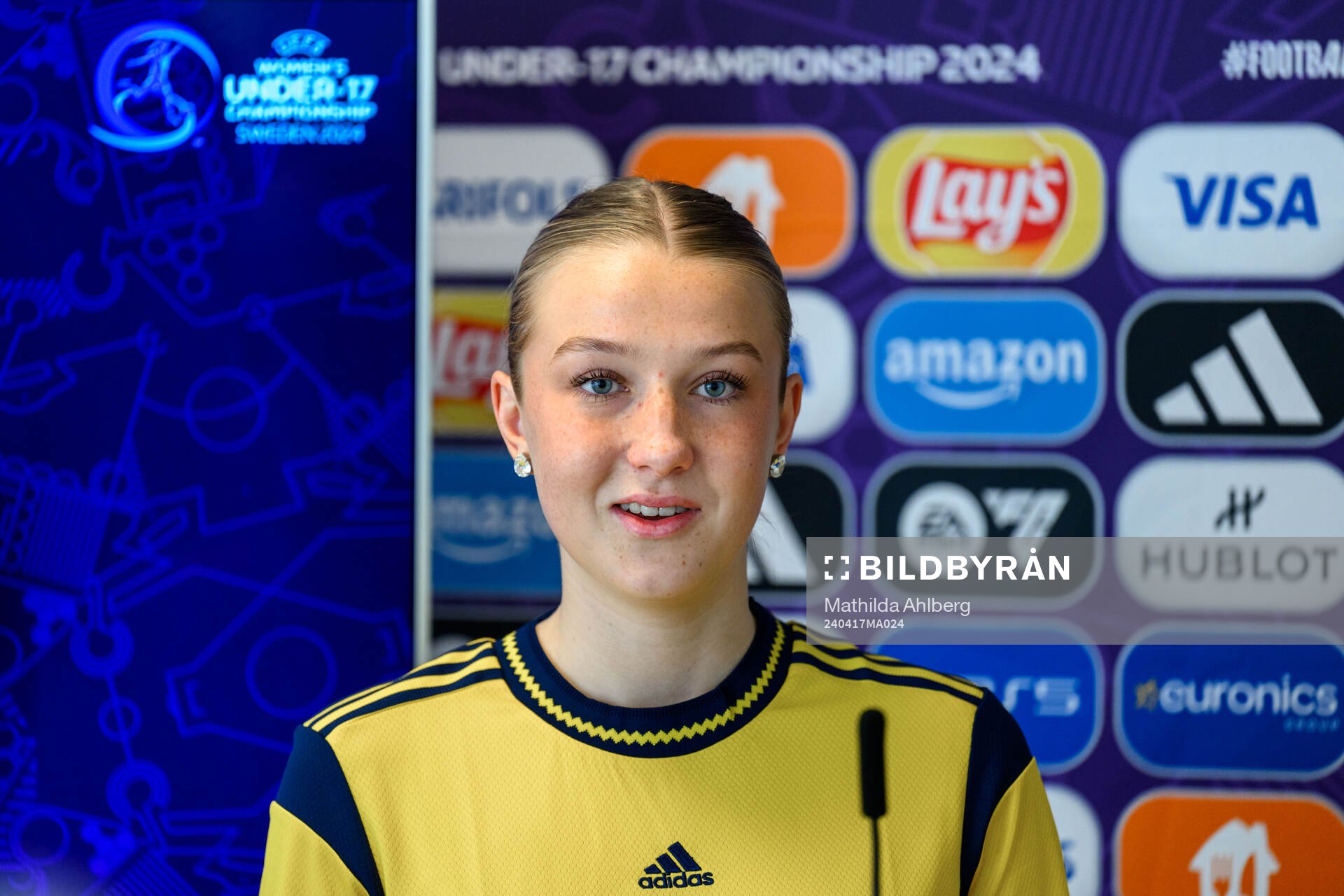 Wilma Ceder of Sweden at a press conference