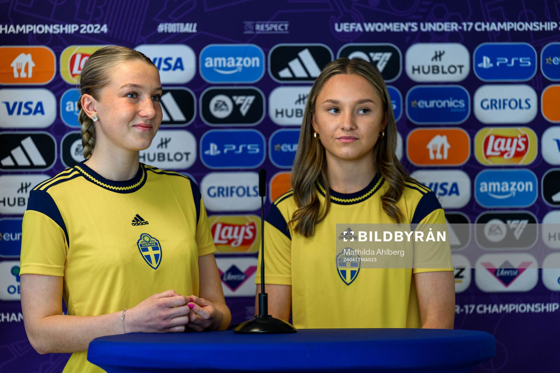 Wilma Ceder of Sweden and Nova Rolfsson of Sweden at a