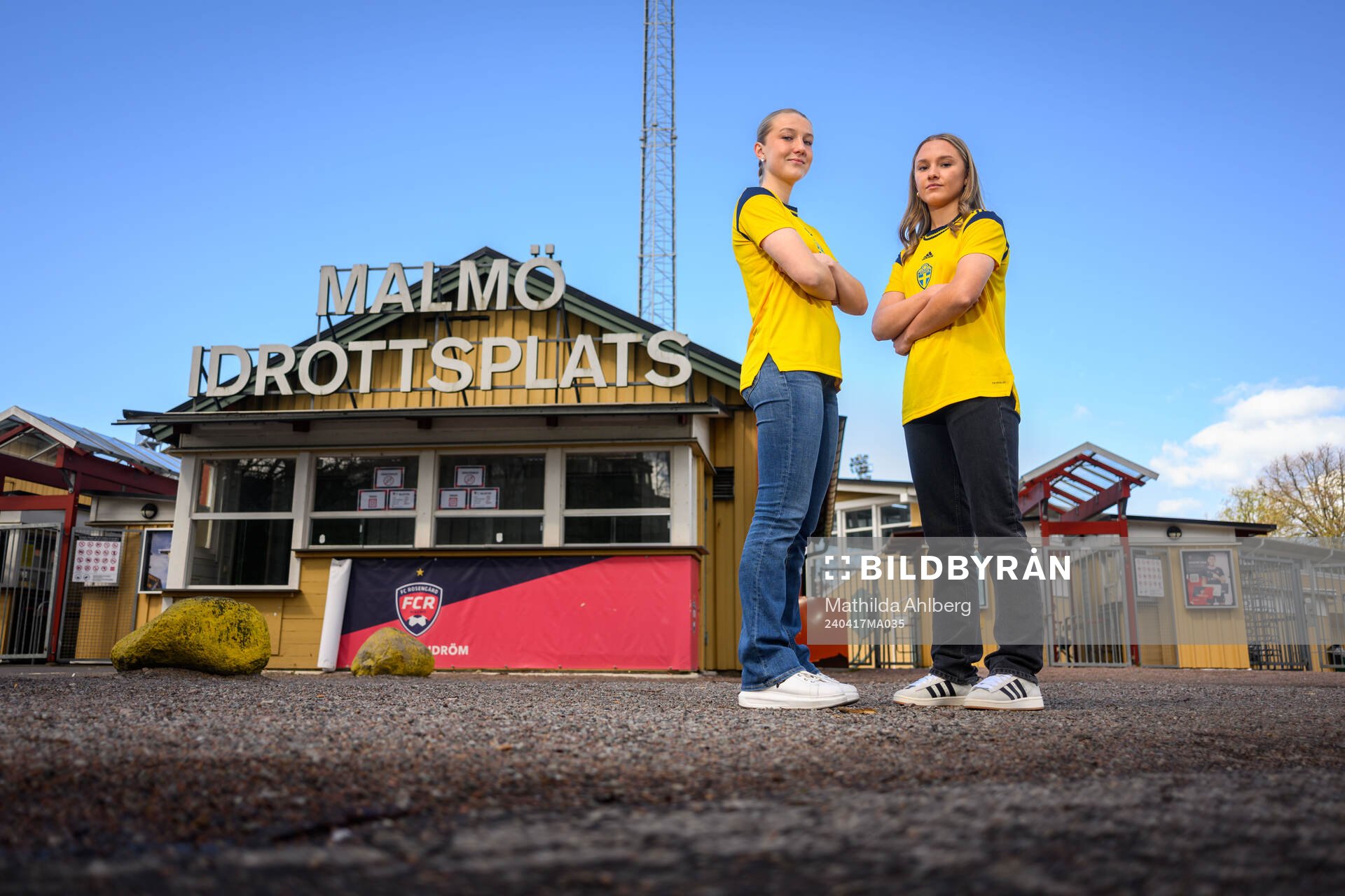 Wilma Ceder and Nova Rolfsson of Sweden poses for a portrait