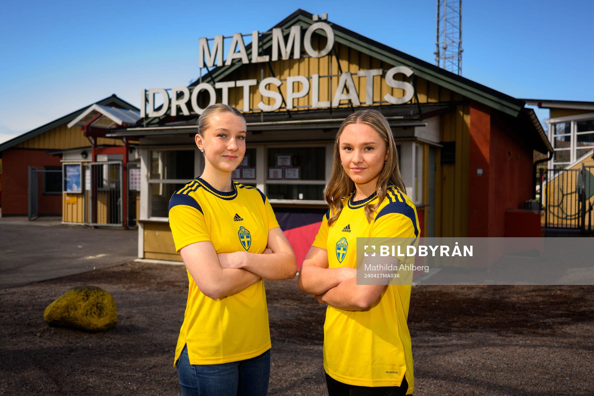 Wilma Ceder and Nova Rolfsson of Sweden poses for a portrait