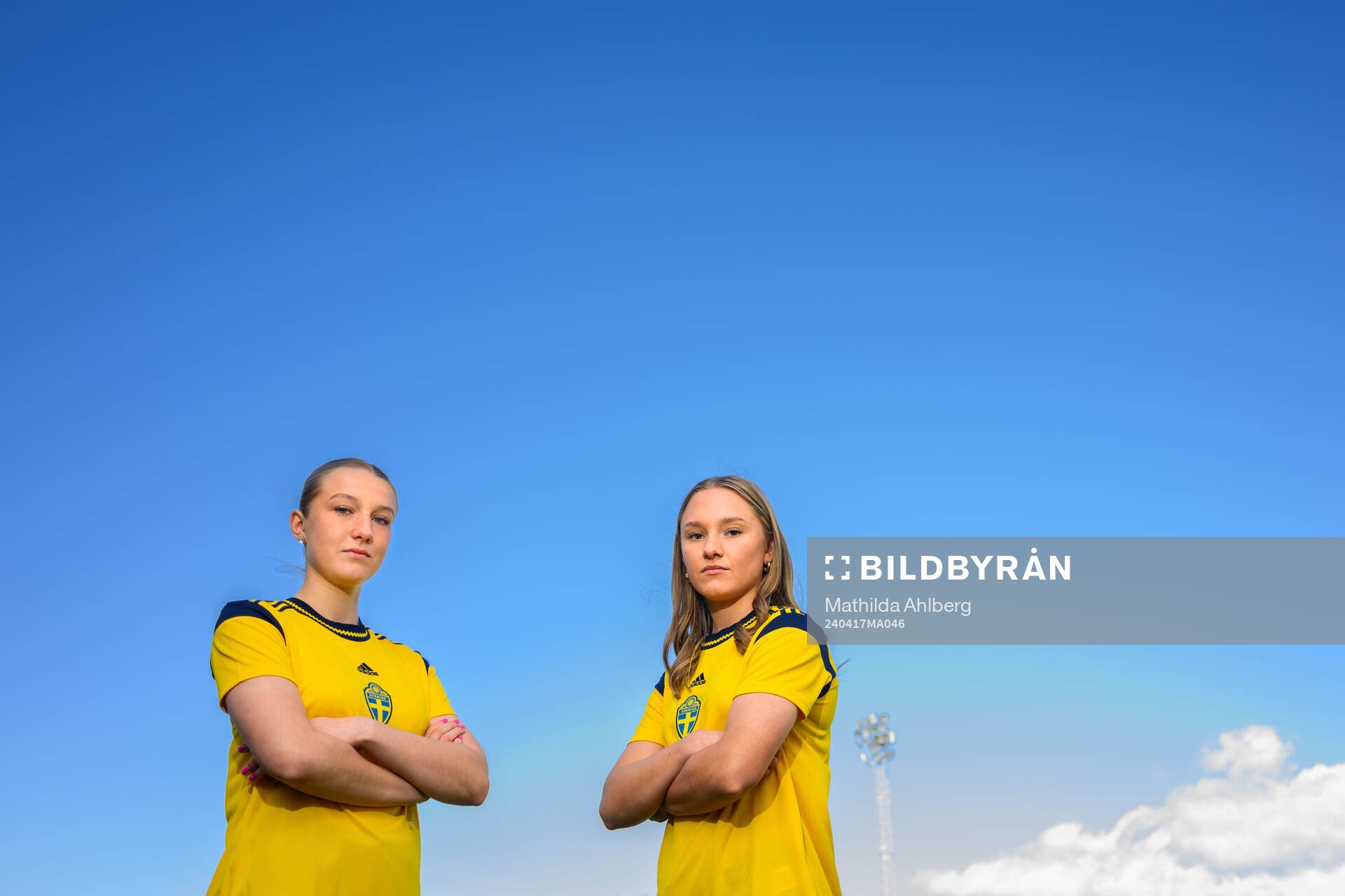Wilma Ceder and Nova Rolfsson of Sweden poses for a portrait