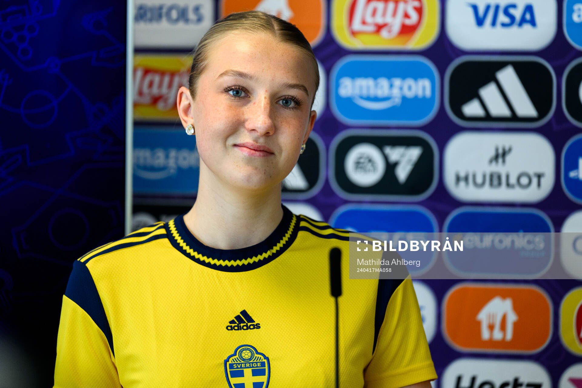 Wilma Ceder of Sweden at a press conference