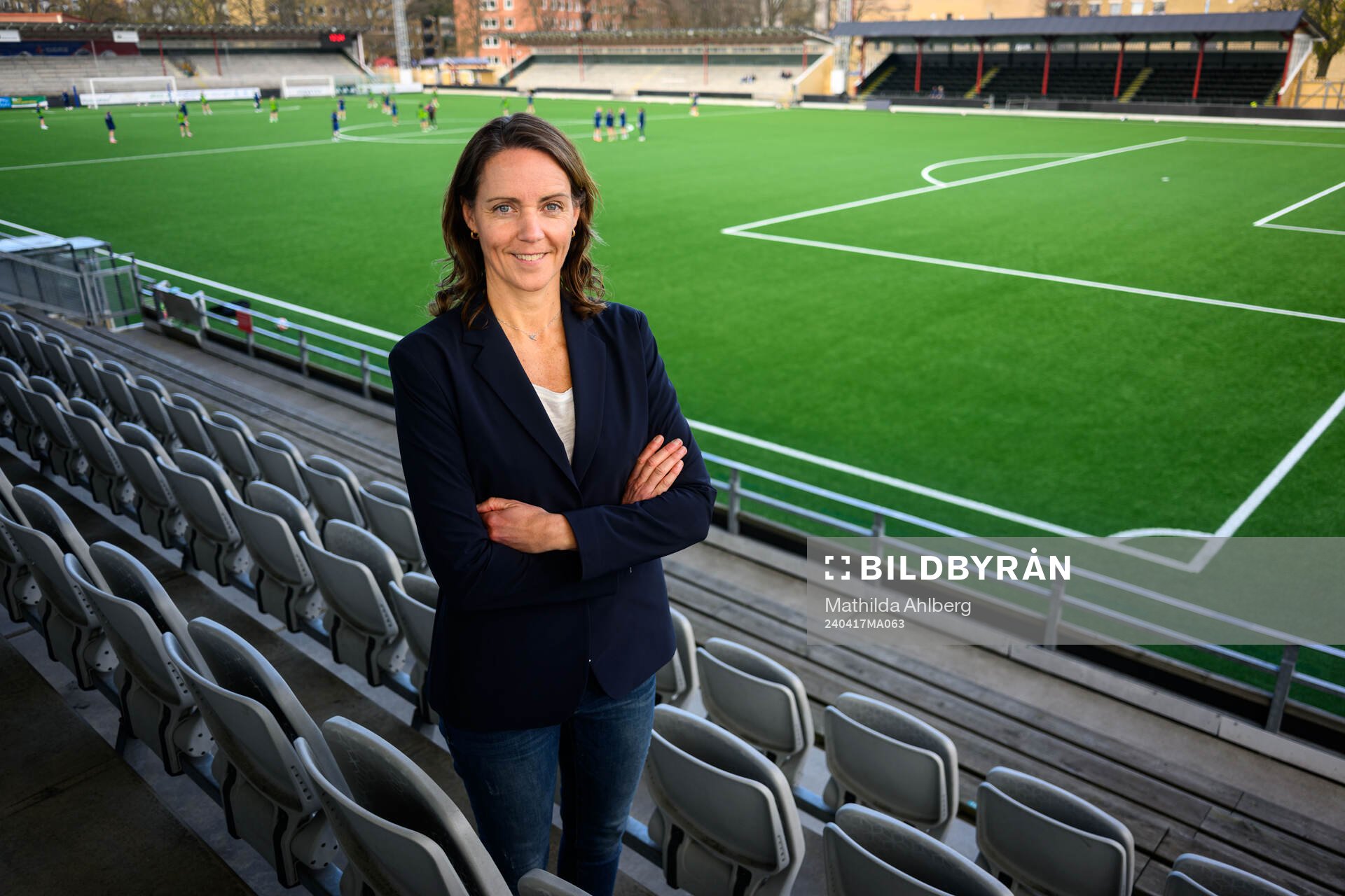 Lovisa Delby, head coach of Sweden poses for a portrait