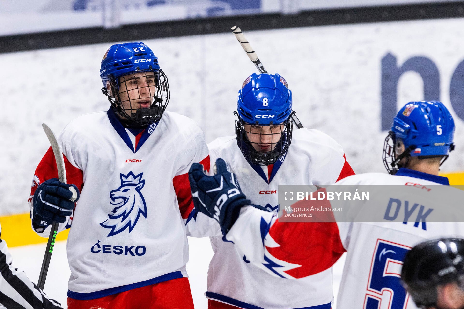 Vojtech Cihar and Vit Zahejsky of Czech republic celebrate