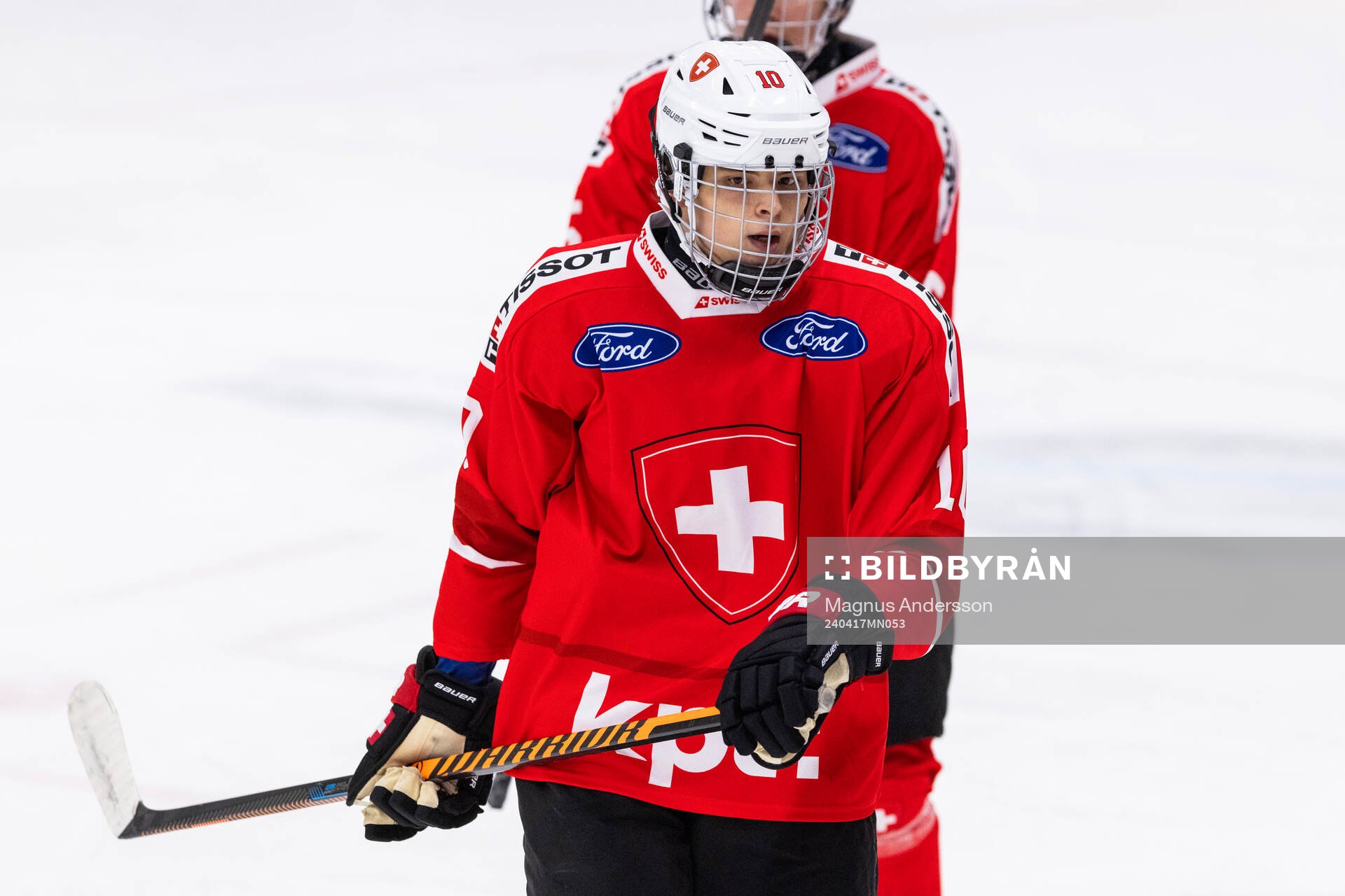 Niklas Aebli of Switzerland looks dejected