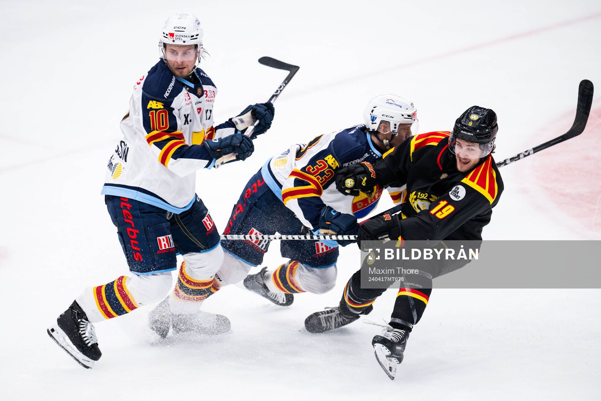 Djurgårdens Jakob Ragnarsson och Daniel Glad mot Brynäs