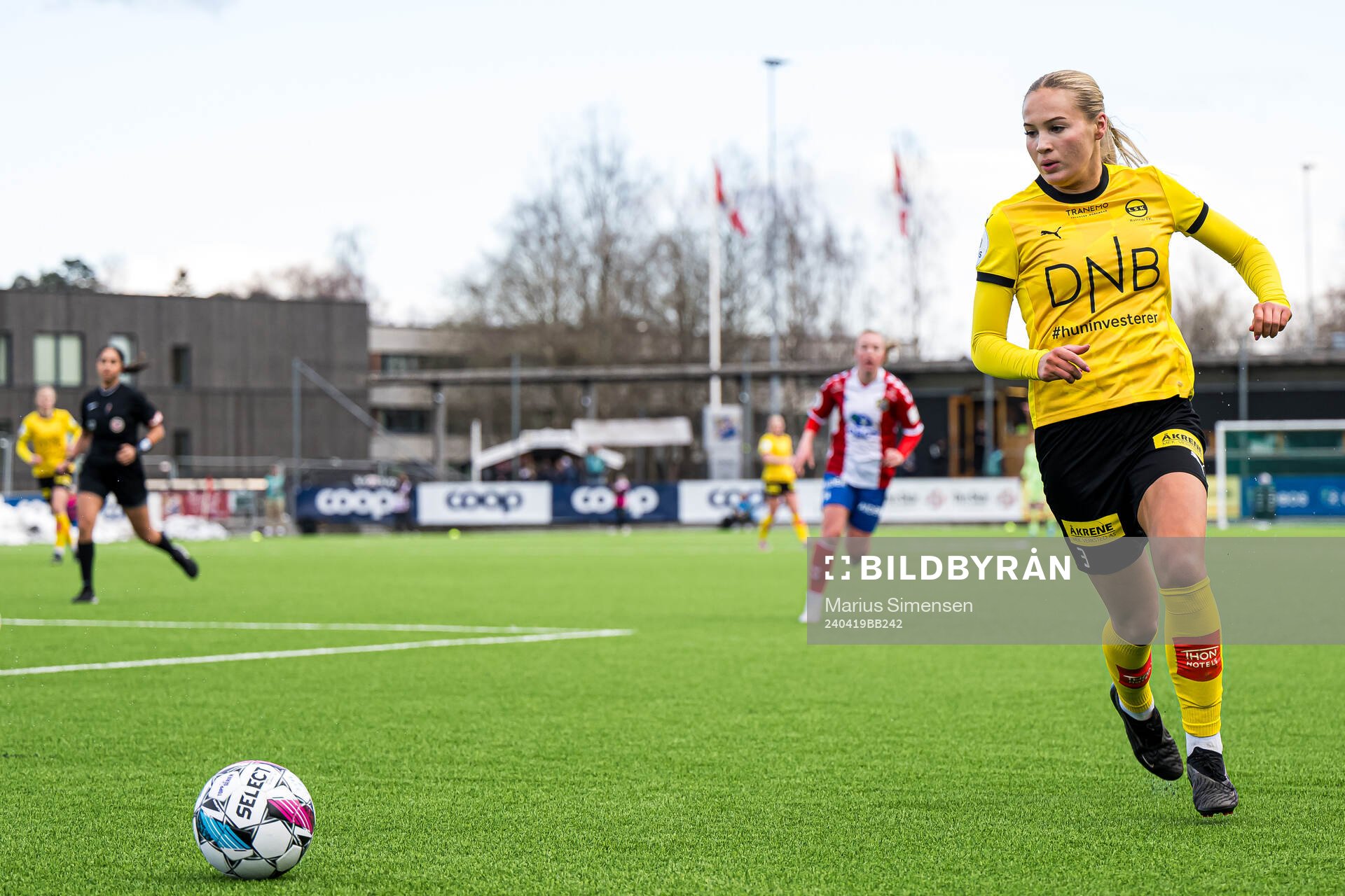 Oda Mathilde Johansen LSK Kvinner during the Toppserien football match between Lyn and LSK Kvinner on April 19, 2024 in Oslo.