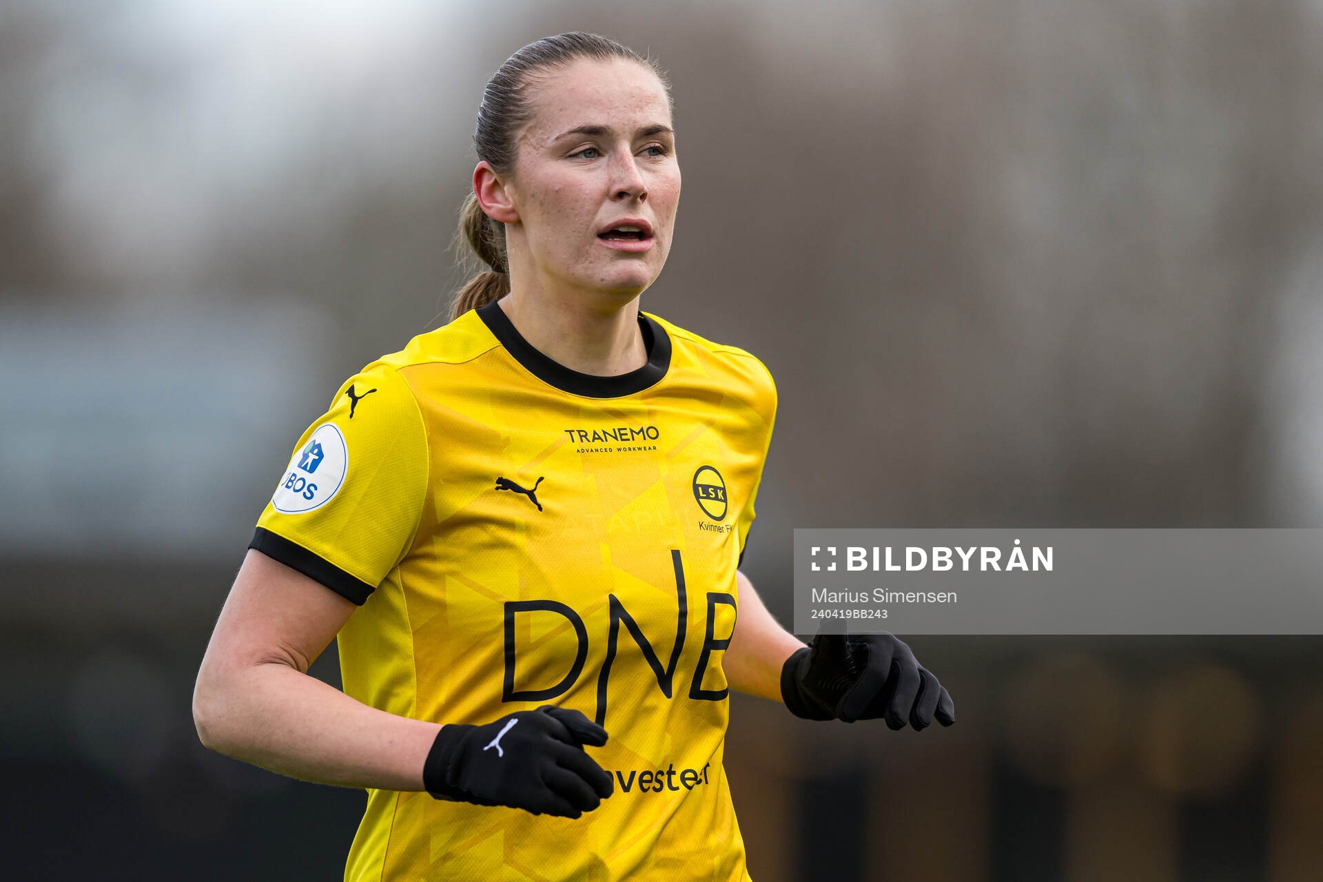 Tonje Erikstein LSK Kvinner during the Toppserien football match between Lyn and LSK Kvinner on April 19, 2024 in Oslo.