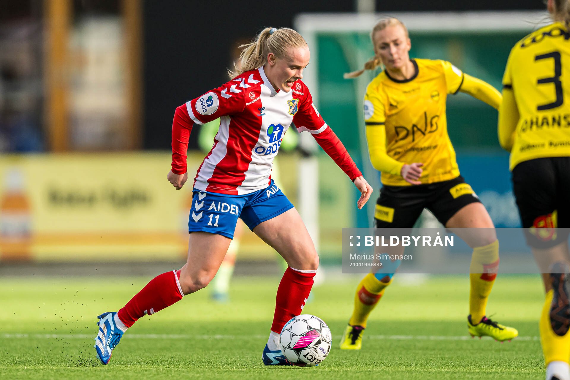 Kamilla Melgård of Lyn during the Toppserien football match between Lyn and LSK Kvinner on April 19, 2024 in Oslo.