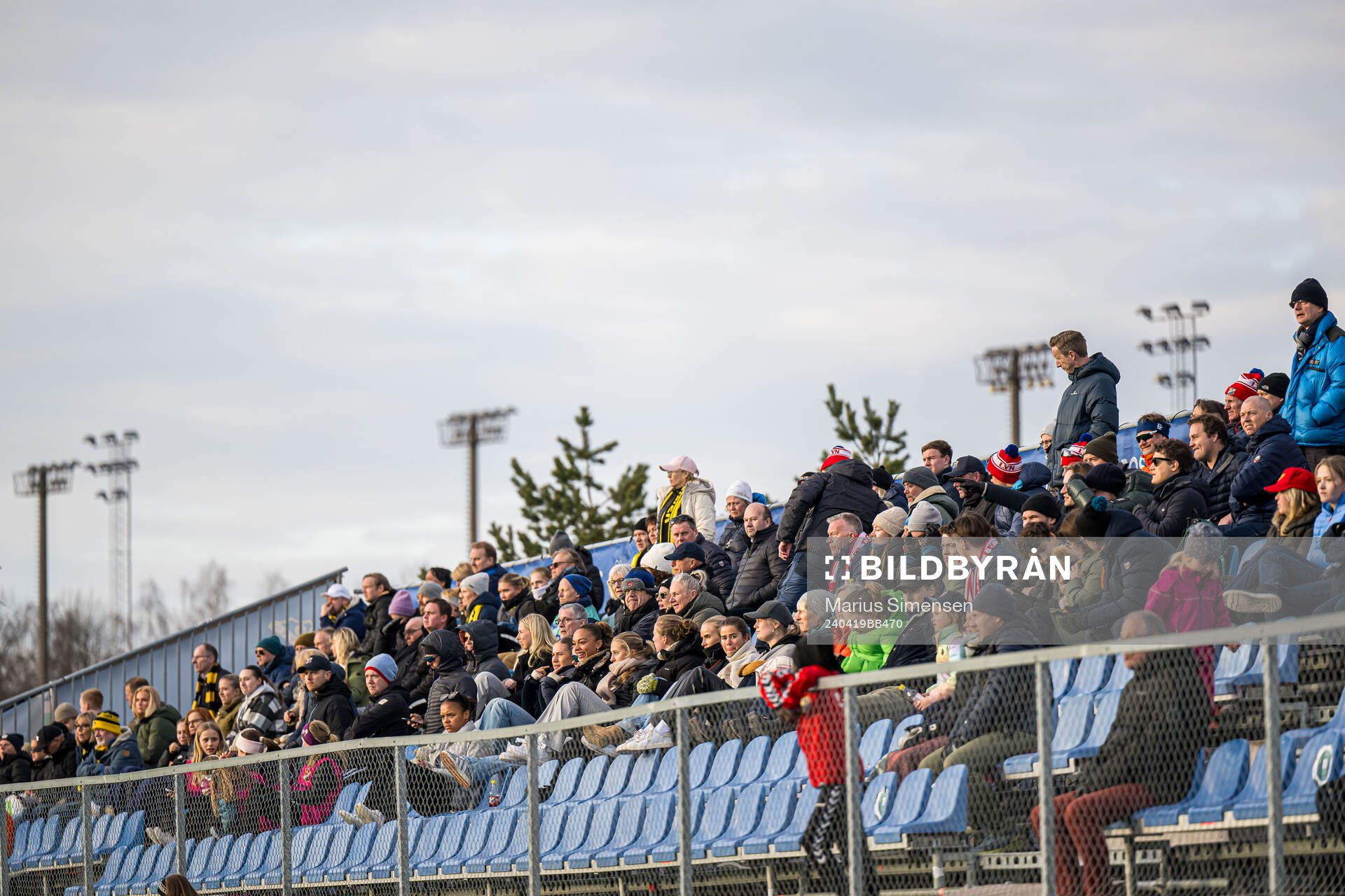 Spectators in the stands
