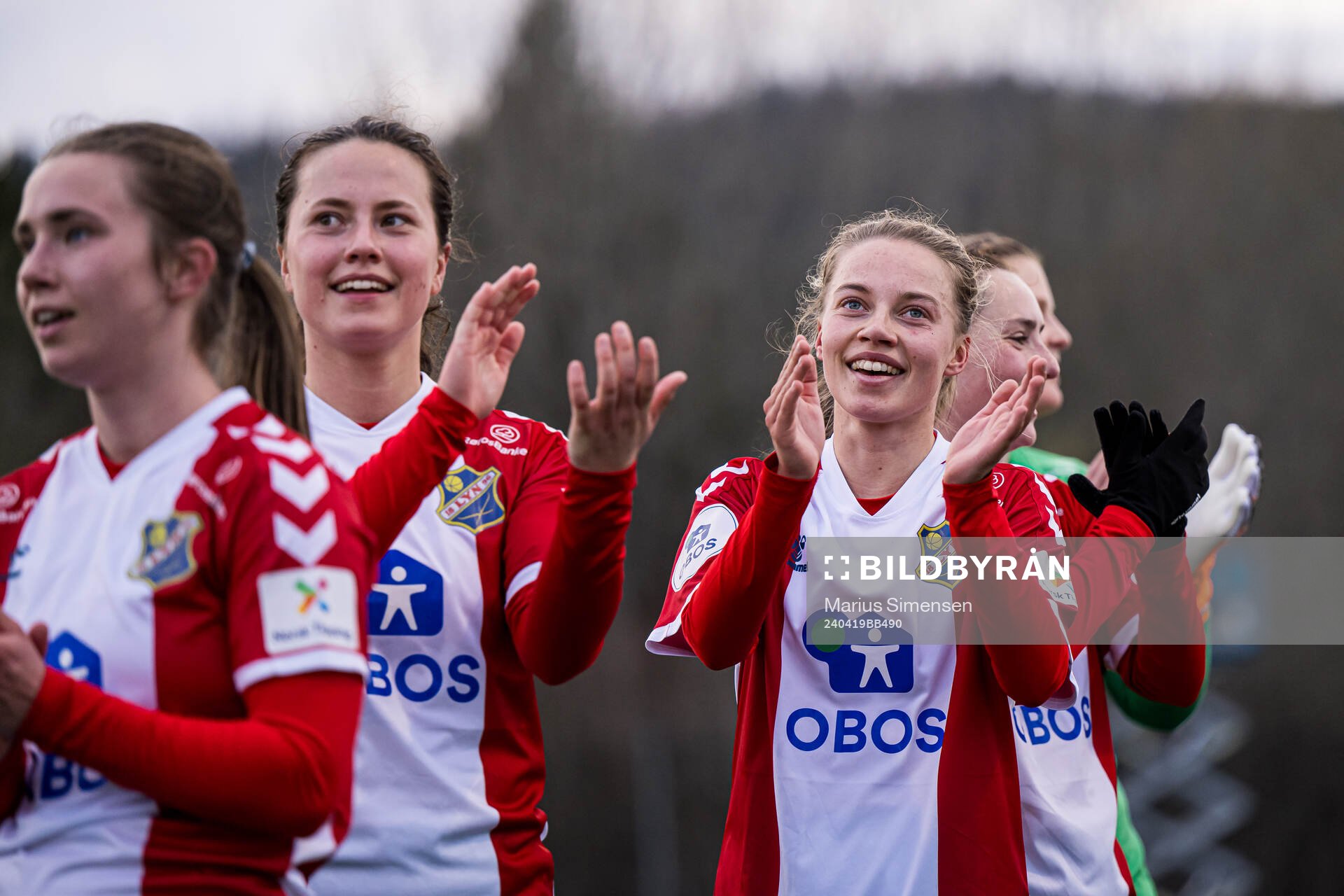 Mathea Berget of Lyn celebrates