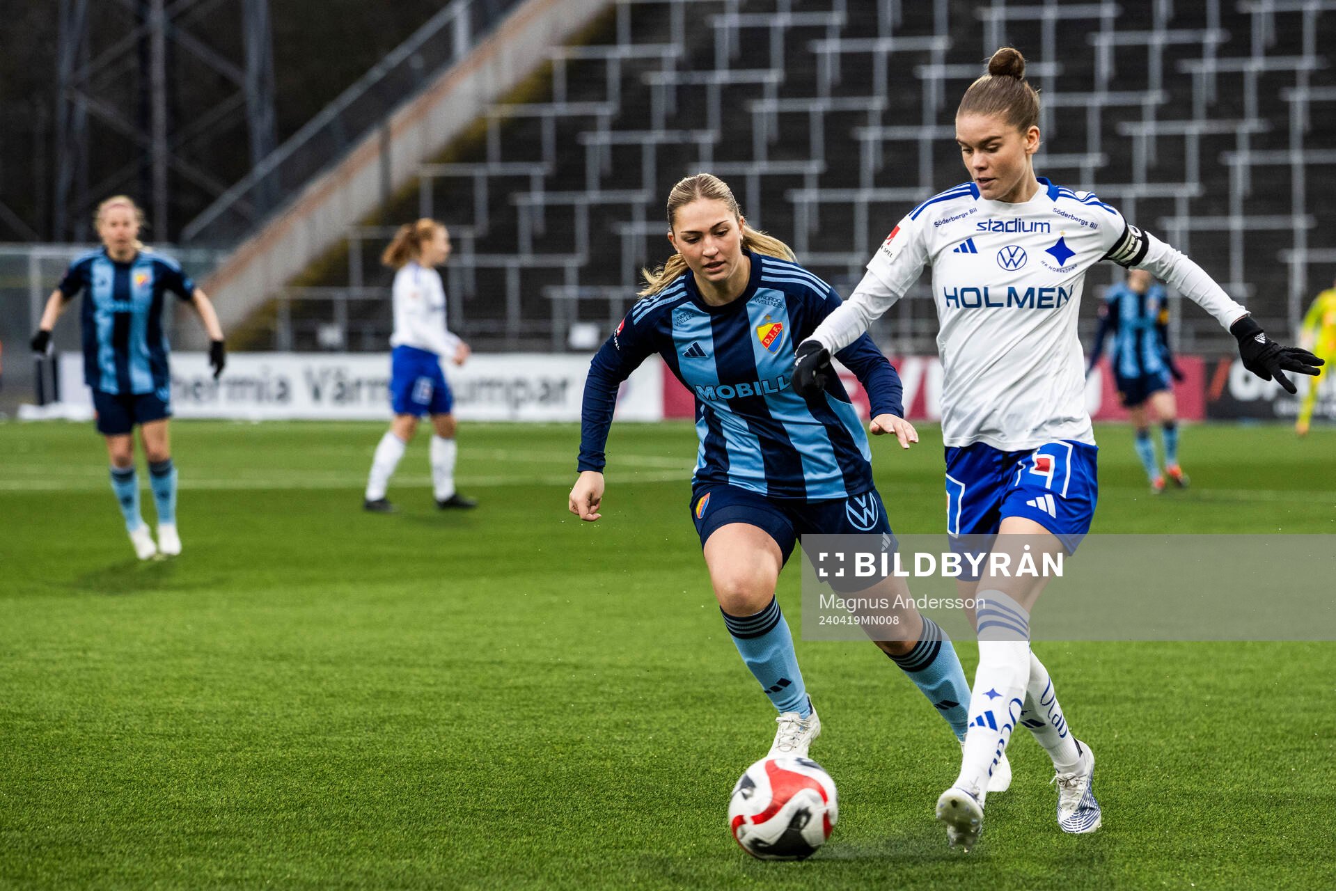 Djurgårdens Olivia Ländin Sjöblom och Norrköpings My