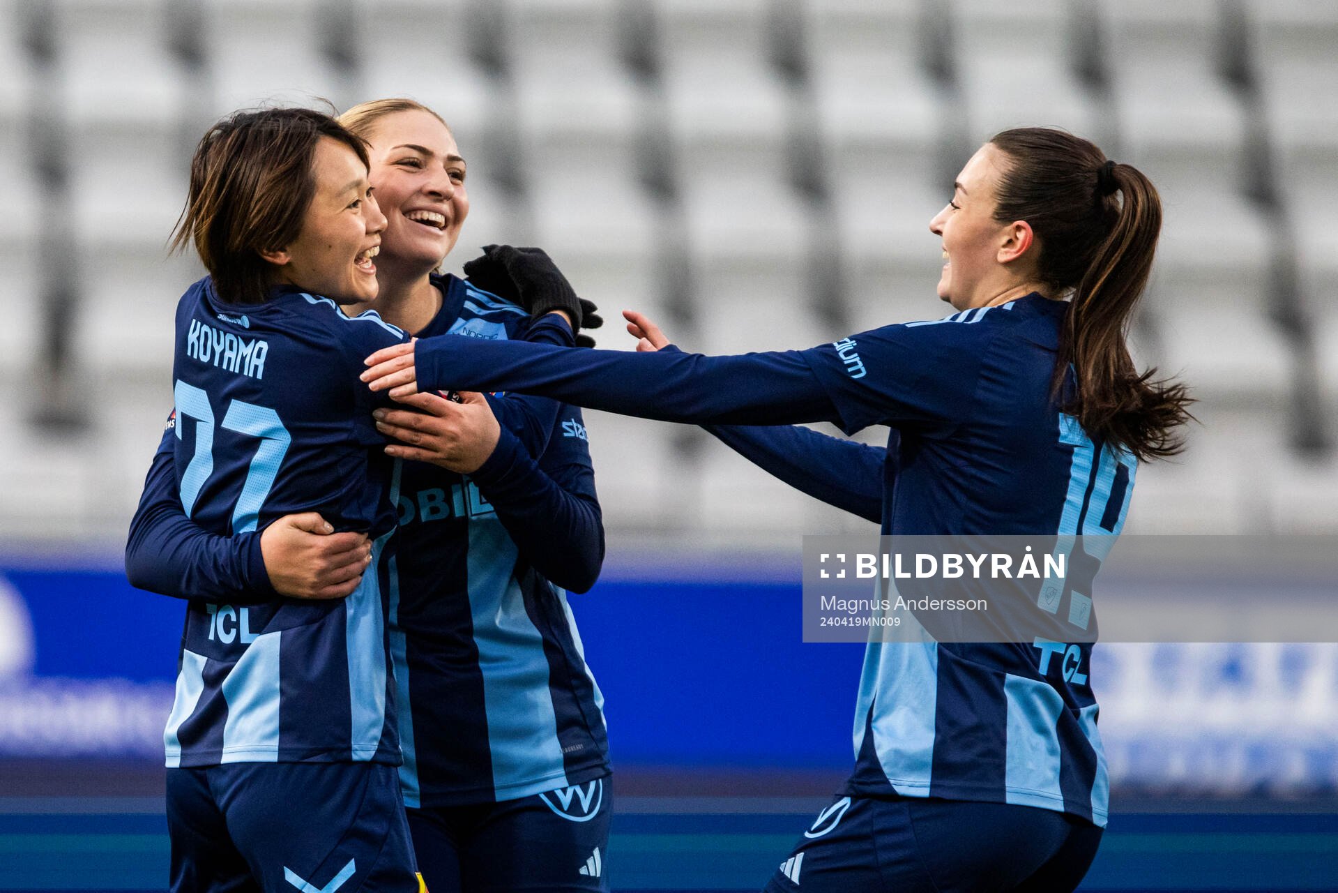 Djurgårdens Shinomi Koyama jublar