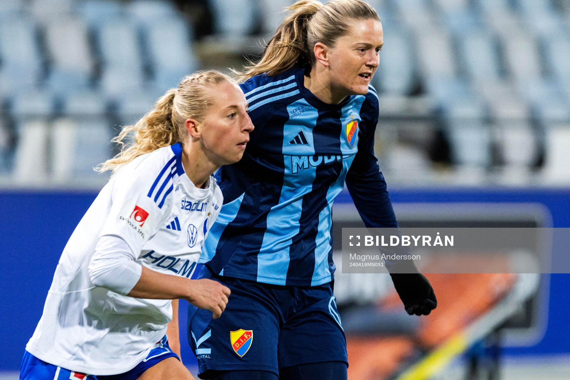 IFK Norrköpings Samantha Cary och Djurgårdens Maria