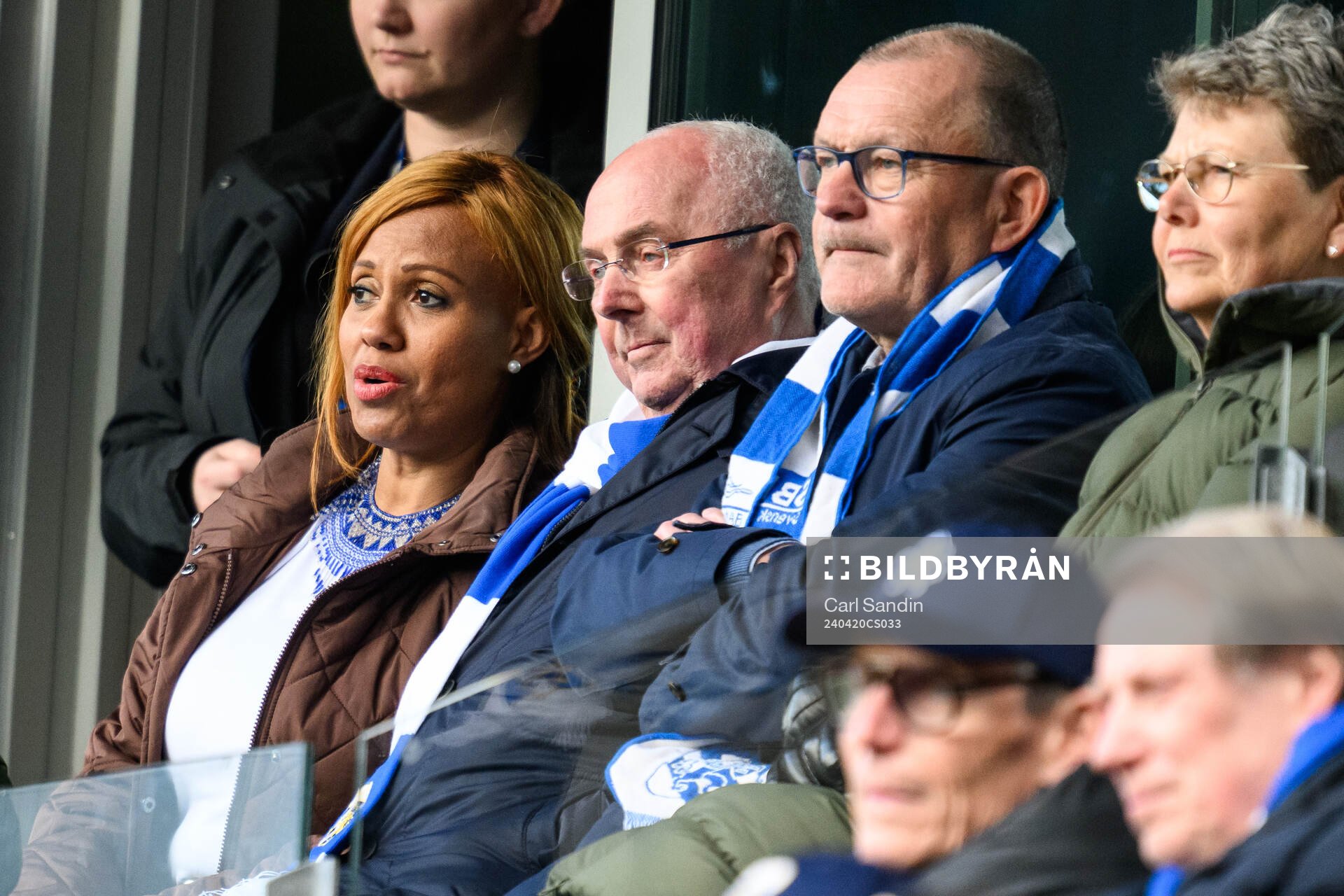 Sven-Göran Eriksson på läktaren under fotbollsmatchen i Allsvenskan mellan IFK Göteborg och IFK Norrköping den 20 april 2024 i Göteborg.