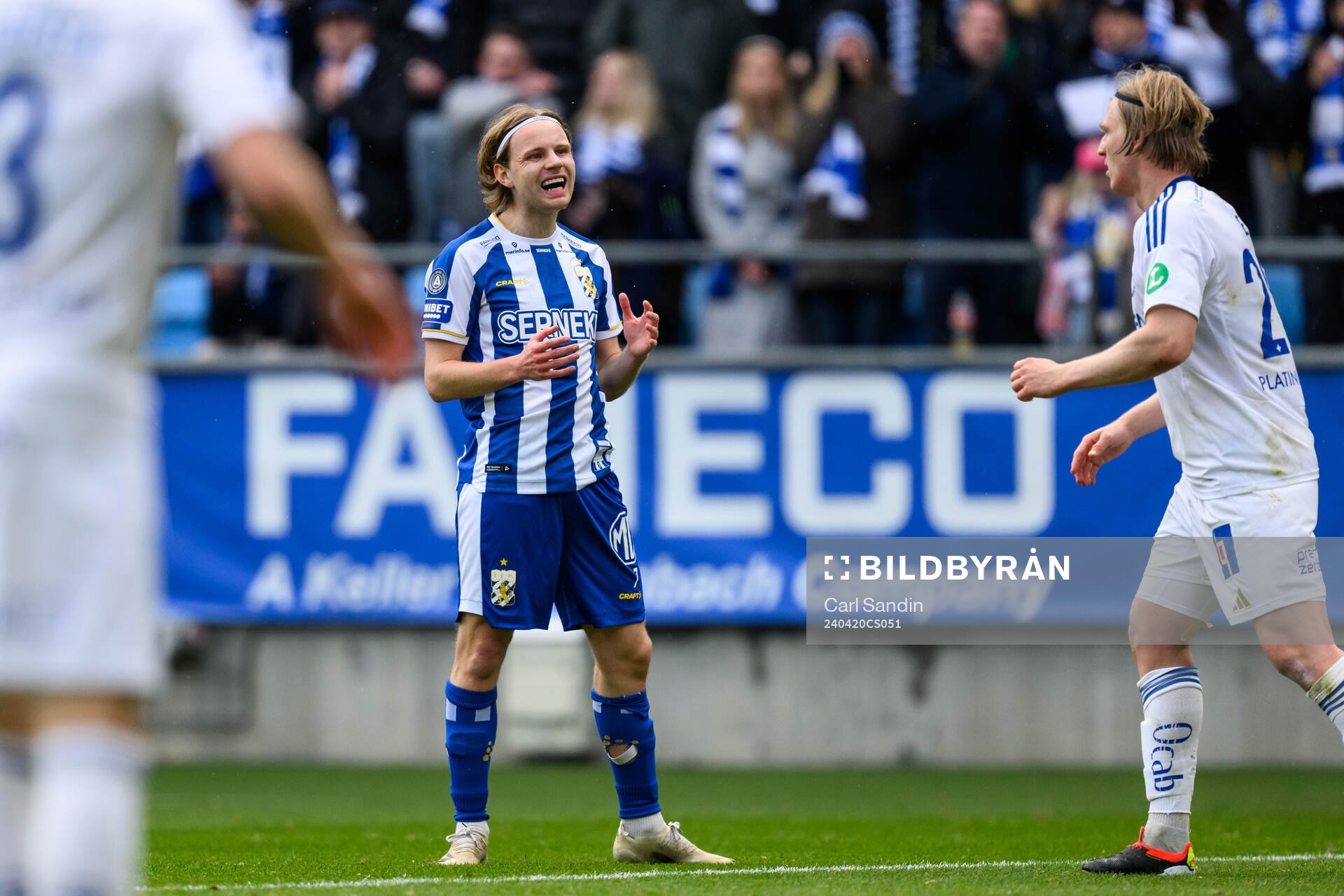 IFK Göteborgs Oscar Pettersson reagerar