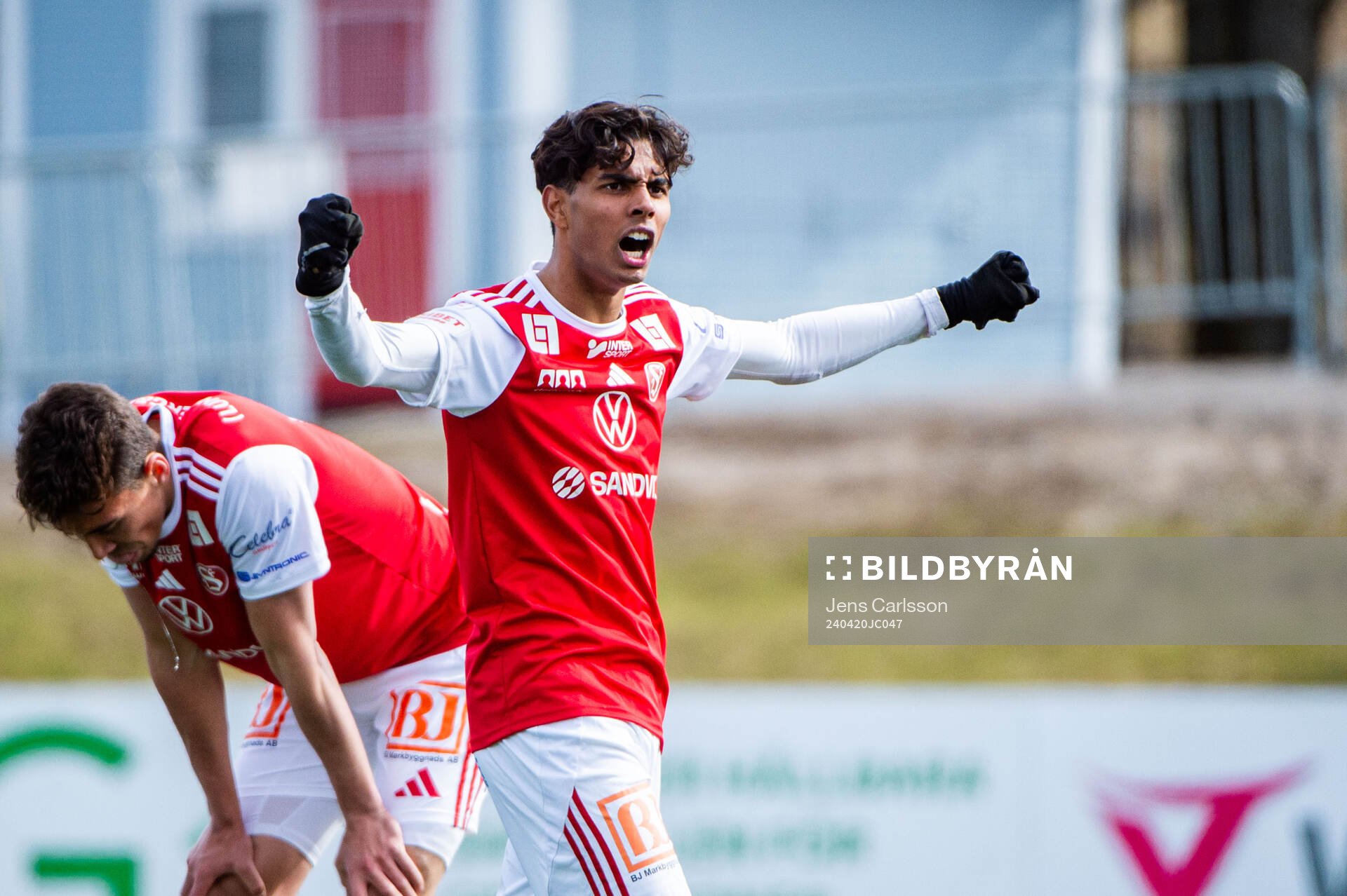 Sandvikens Jonathan Karlsson jublar