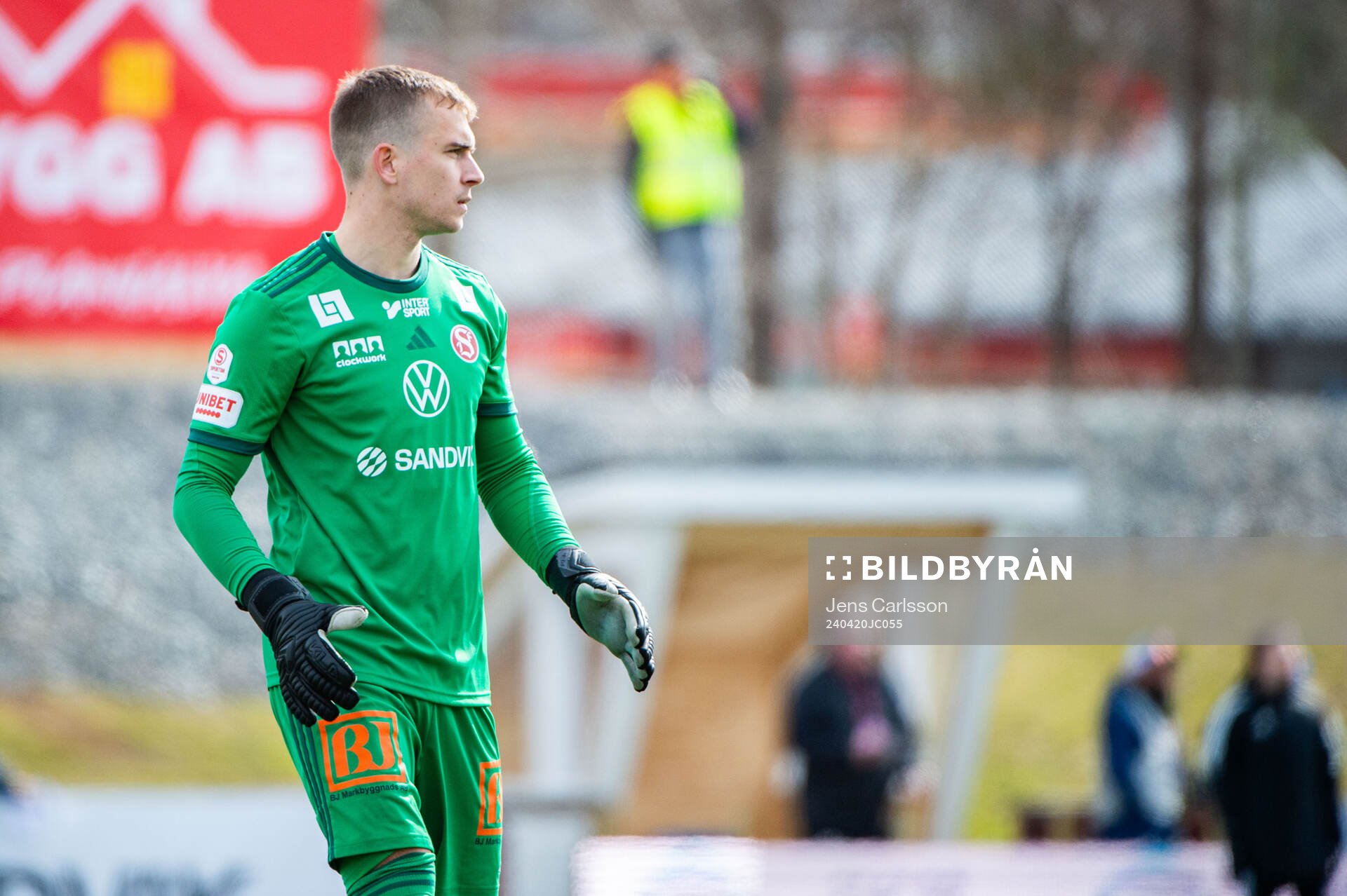 Sandvikens målvakt Felix Jakobsson
