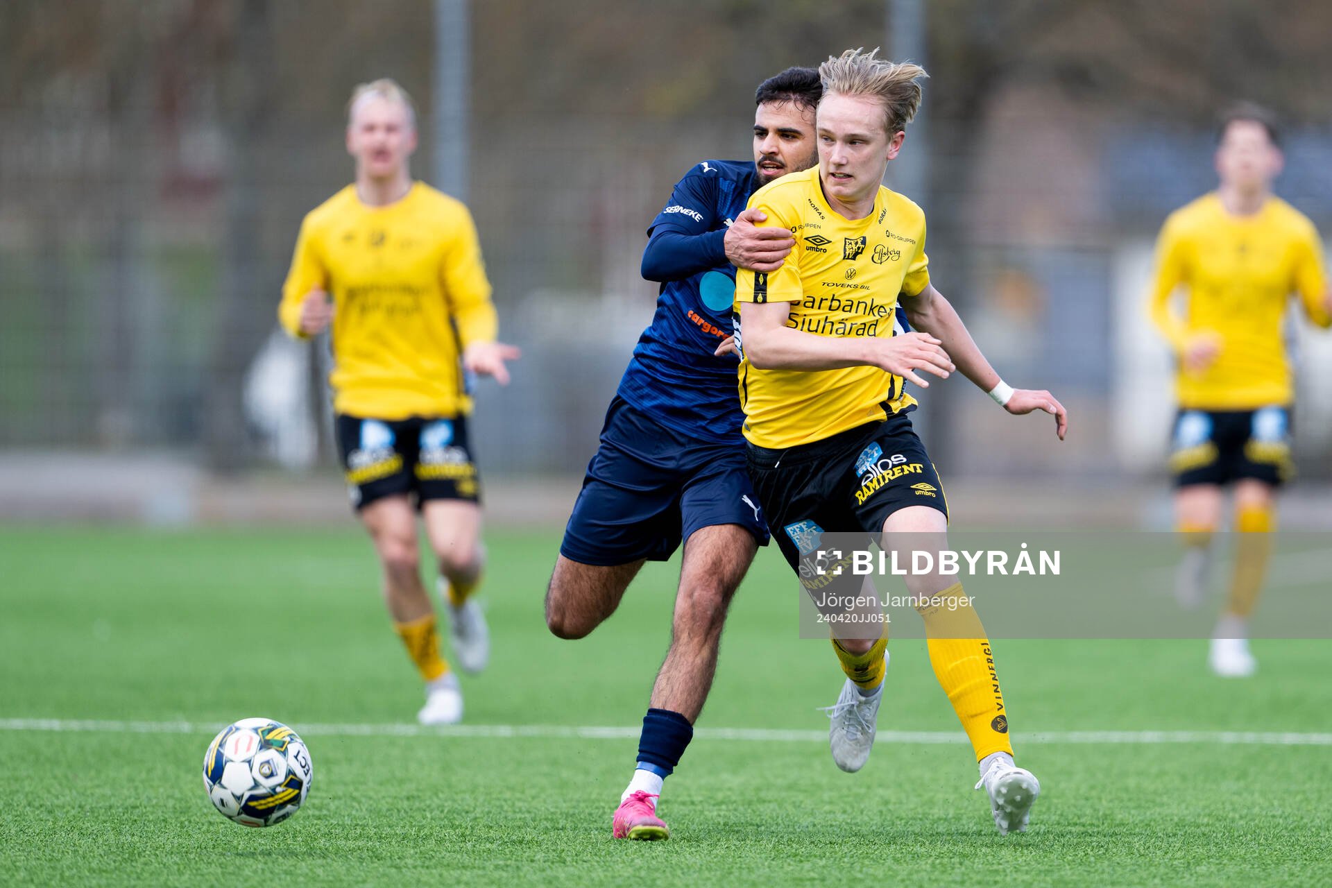 Elfsborgs Kasper Berndtsson under fotbollsmatchen i P19 Superettan Södra mellan Elfsborg och Eskilsminne den 20 april 2024 i Borås.