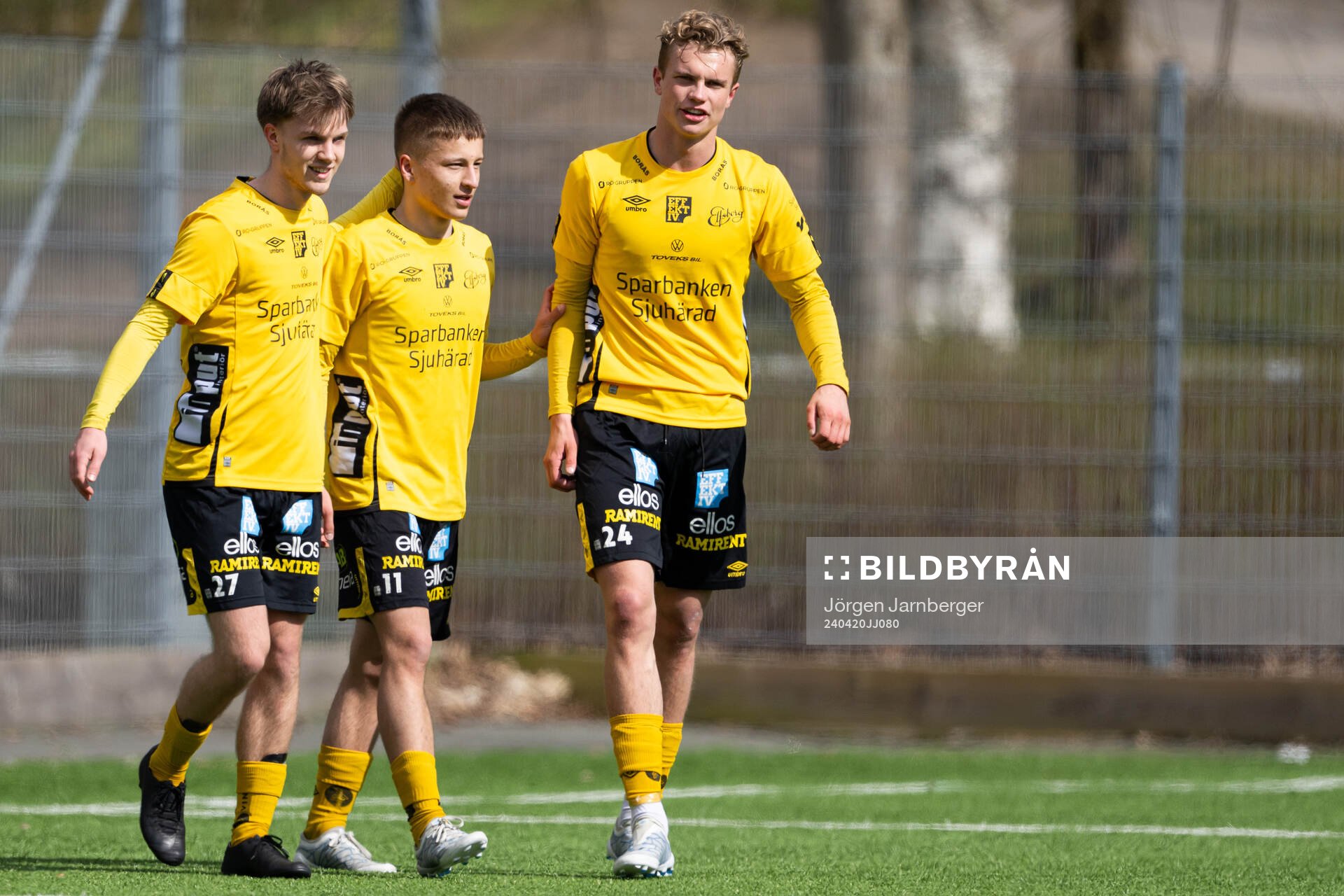 Elfsborgs Lucas Eliasson jublar med lagkamrater