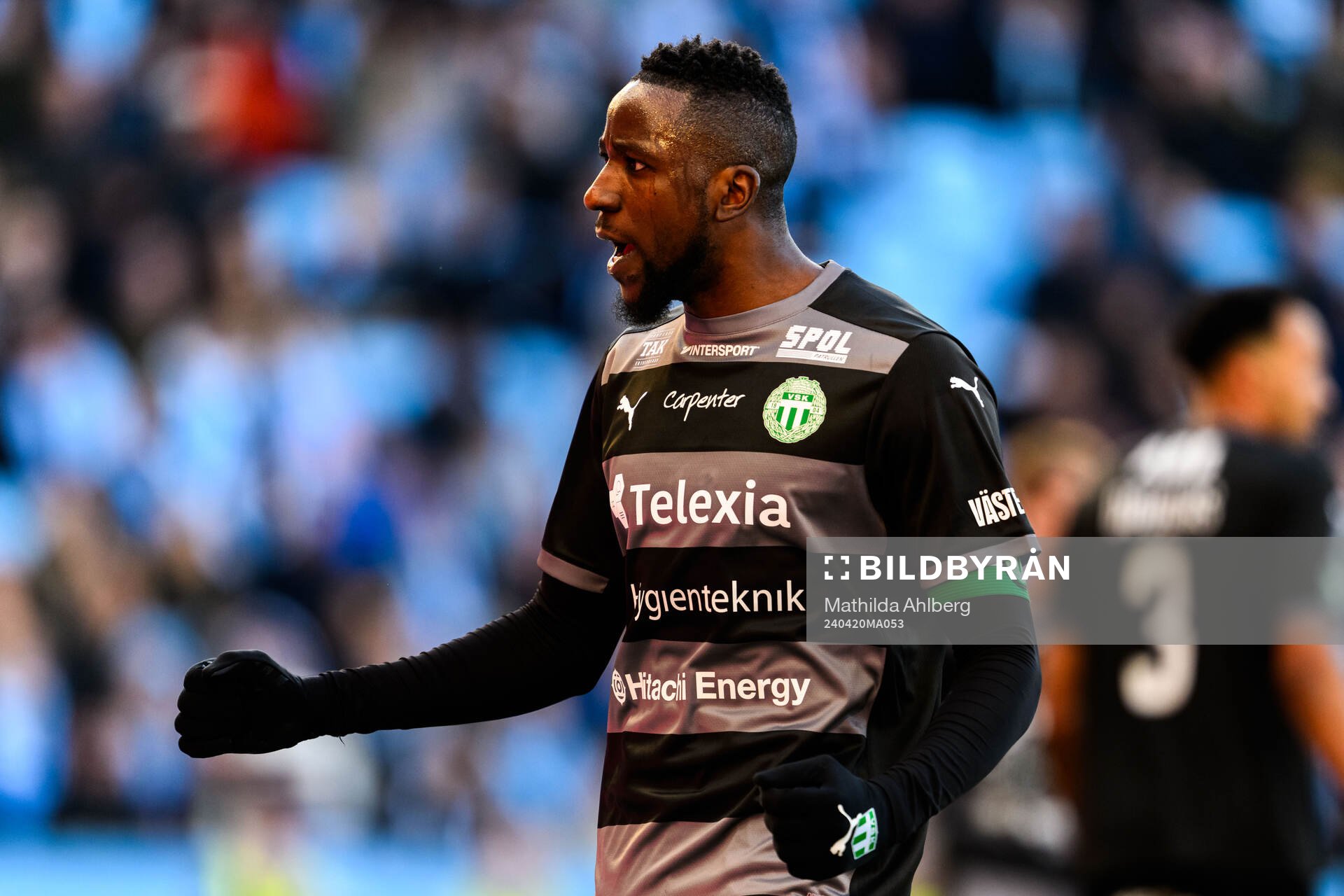 Västerås Frederic Nsabiyumva jublar