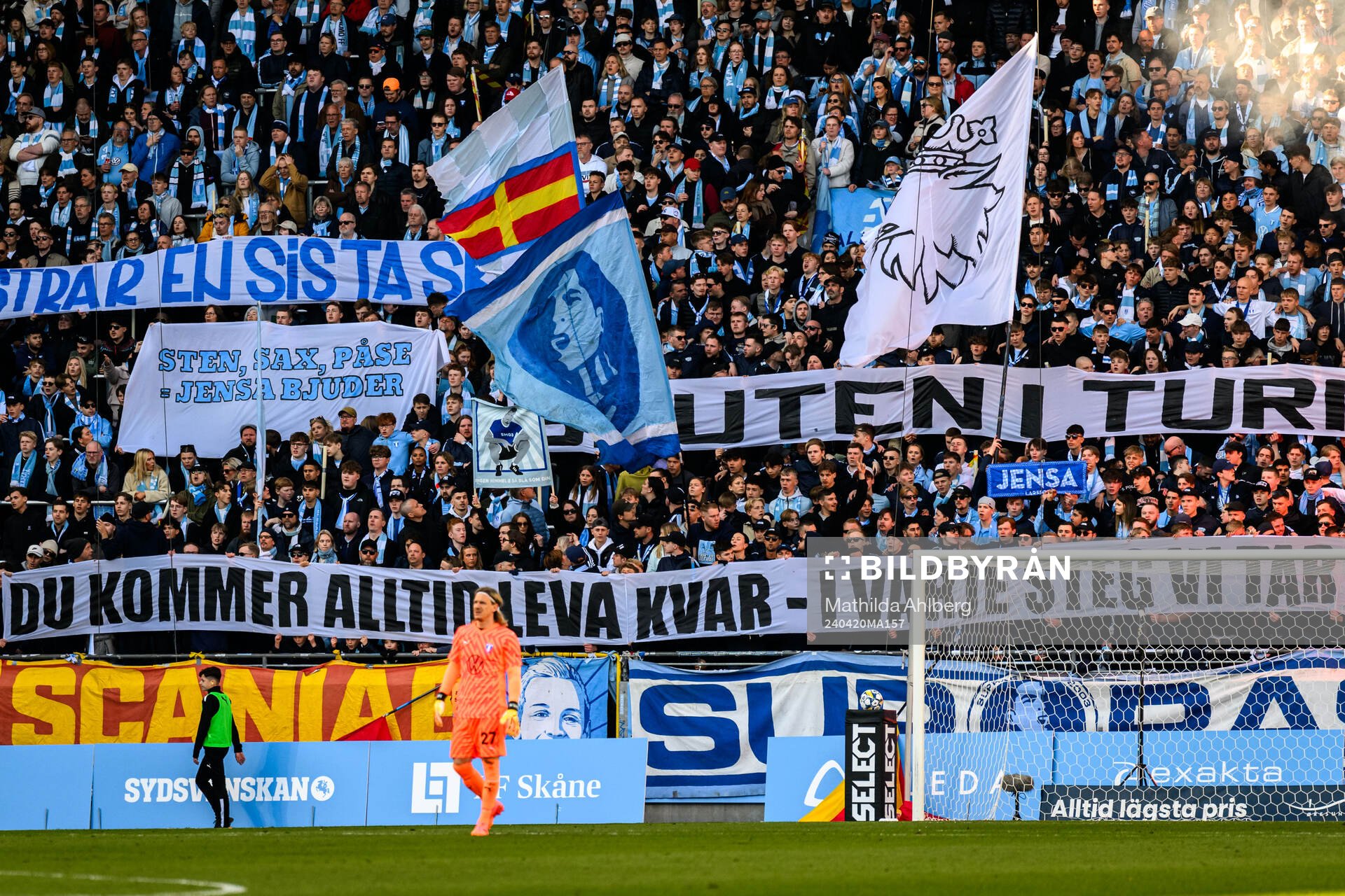 under fotbollsmatchen i Allsvenskan mellan Malmö FF och