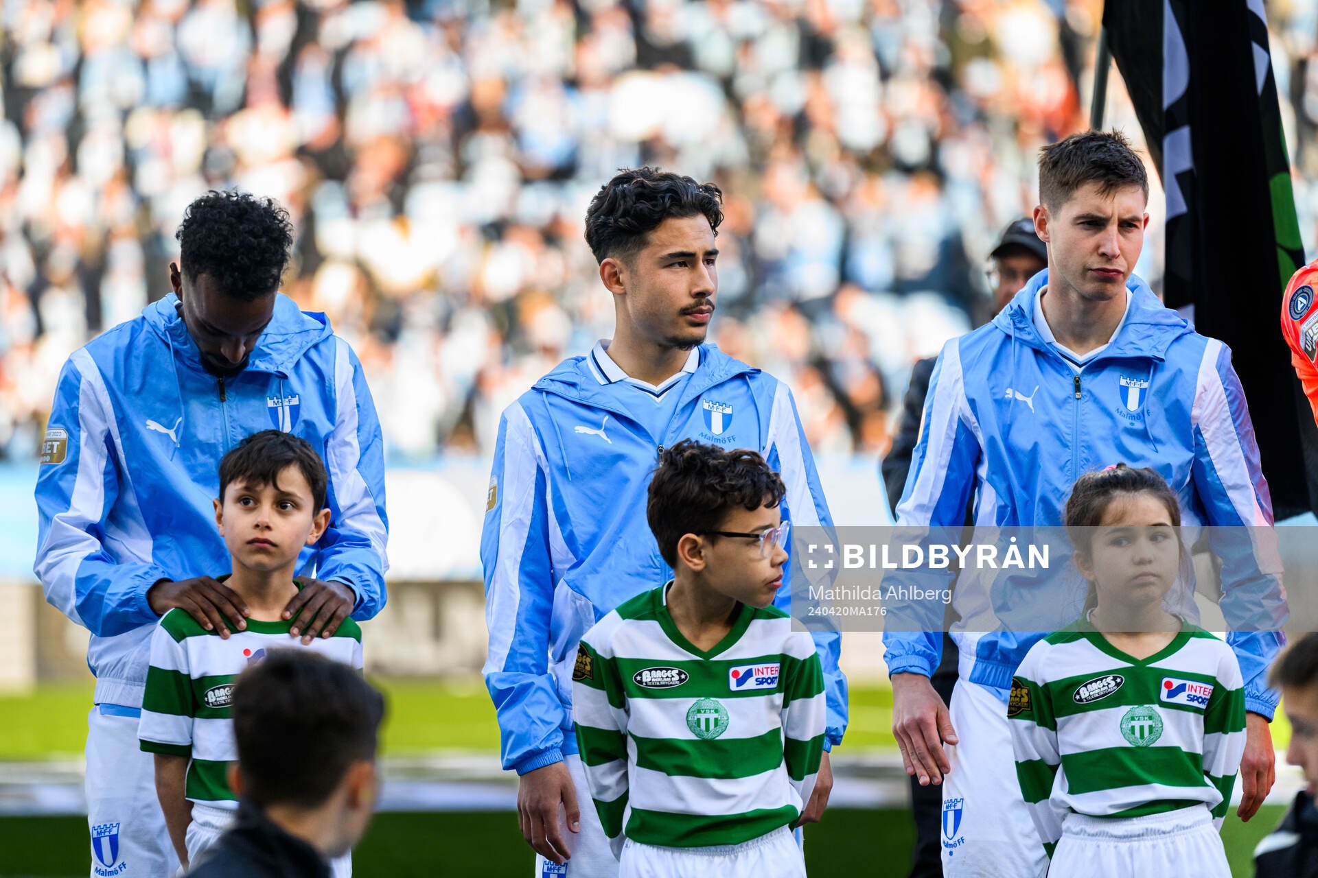 Malmö FFs Taha Ali, Adrian Skogmar och Lasse Berg Johnsen