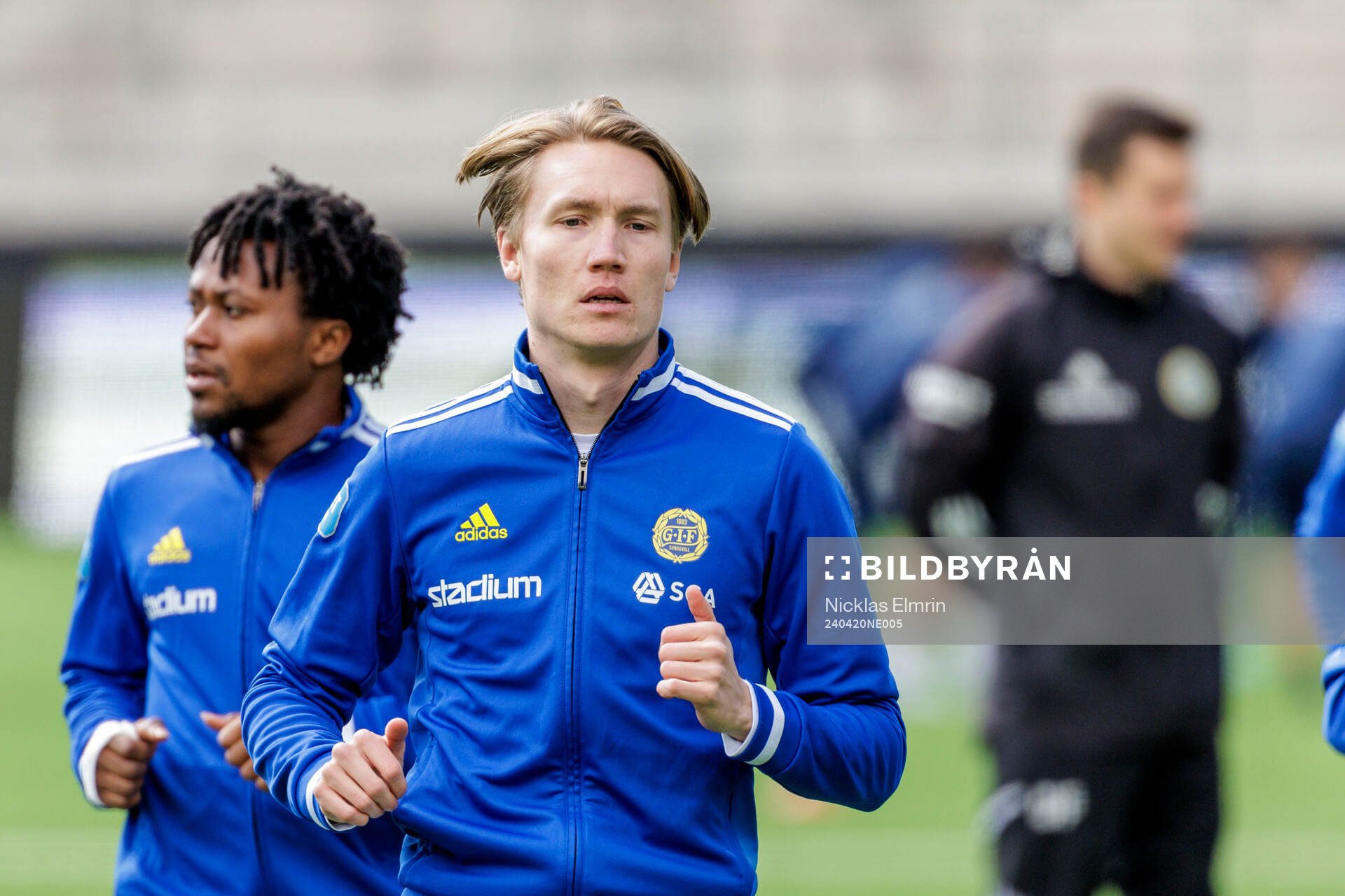 GIF Sundsvalls Marcus Burman inför fotbollsmatchen i Superettan mellan Utsikten och GIF Sundsvall den 20 april 2024 i Göteborg. 
