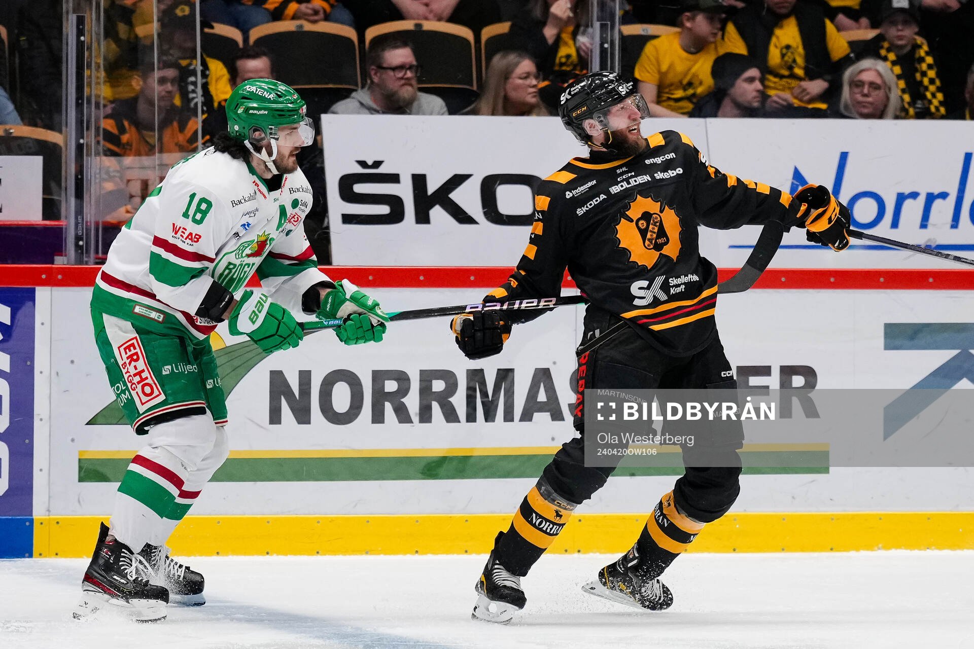 Rögles Dennis Everberg och Skellefteås Petter Granberg