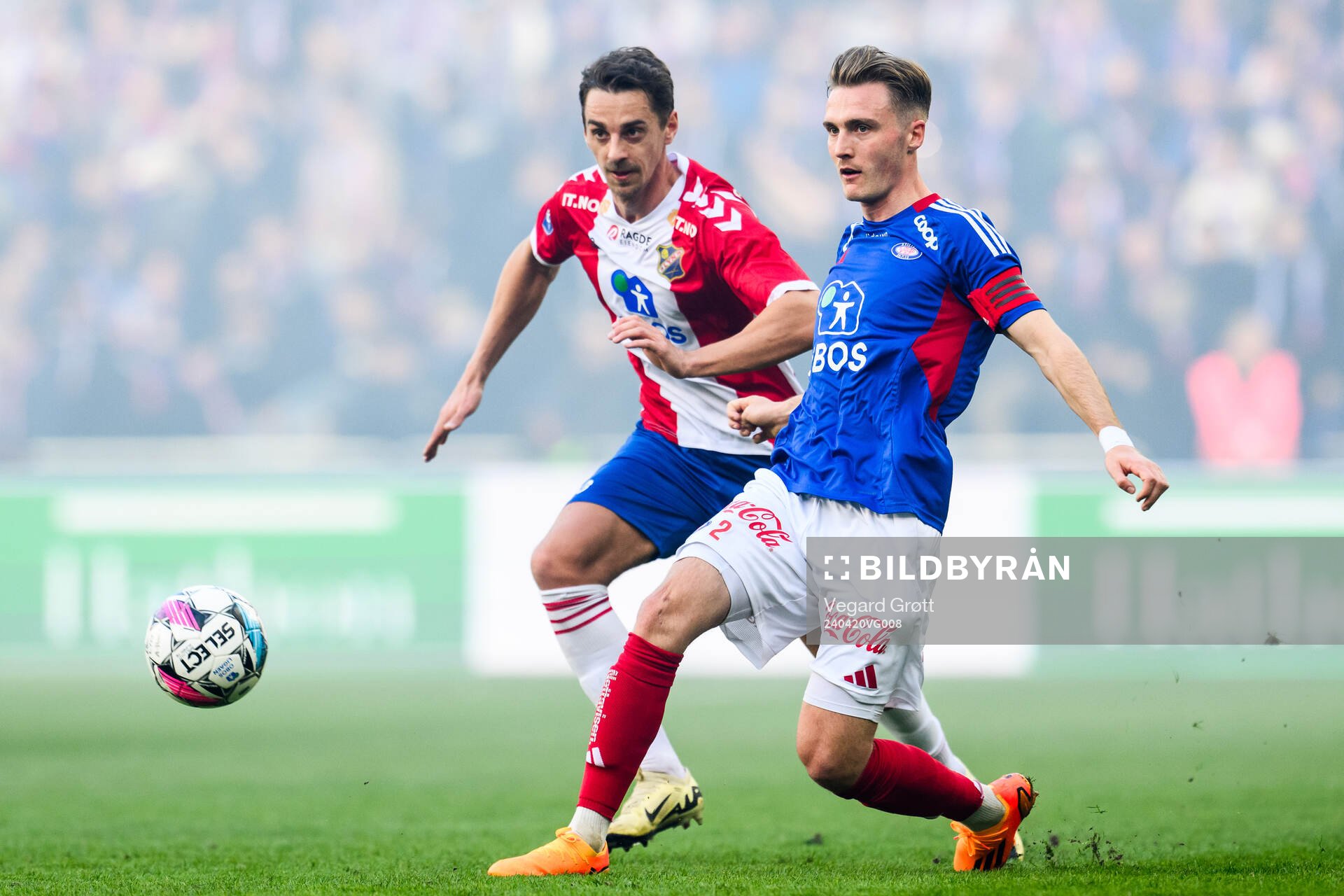 Mathias Johansen of Lyn and Christian Borchgrevink of