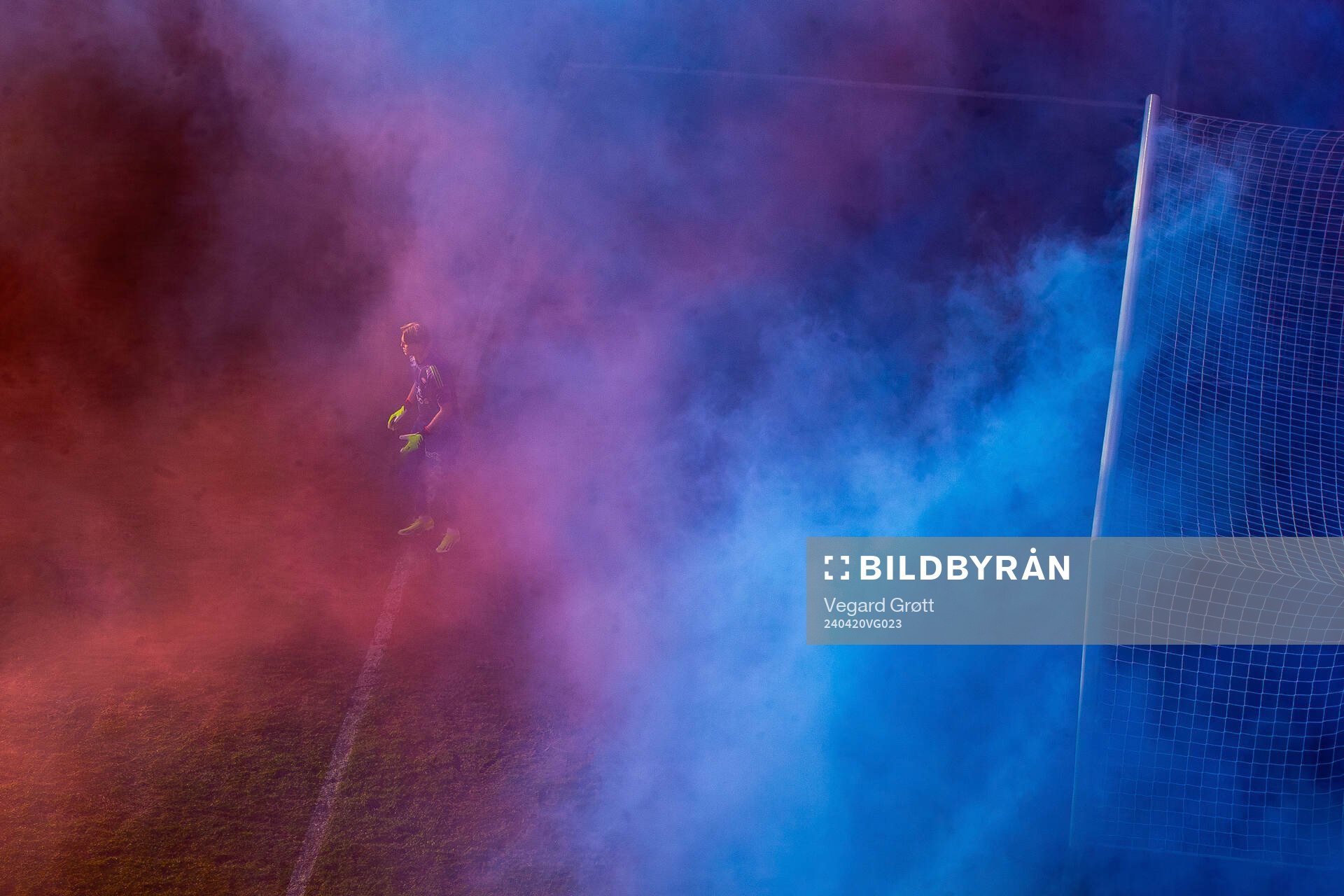 Goalkeeper Magnus Sjøeng of Vålerenga during the OBOS-ligaen football match between Lyn and Vålerenga on April 20, 2024 in Oslo. 