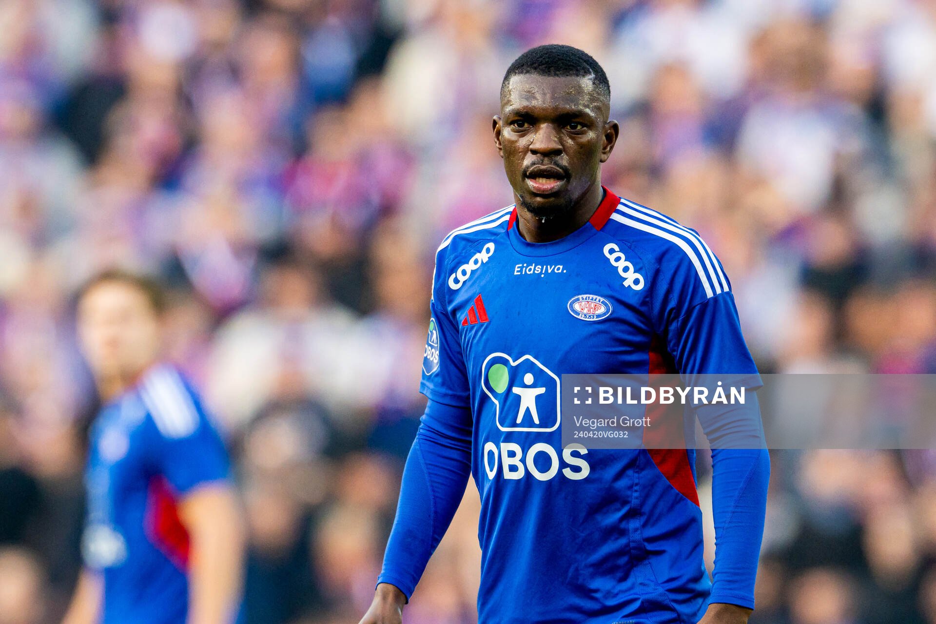 Fidel Brice Ambina of Vålerenga during the OBOS-ligaen football match between Lyn and Vålerenga on April 20, 2024 in Oslo. 