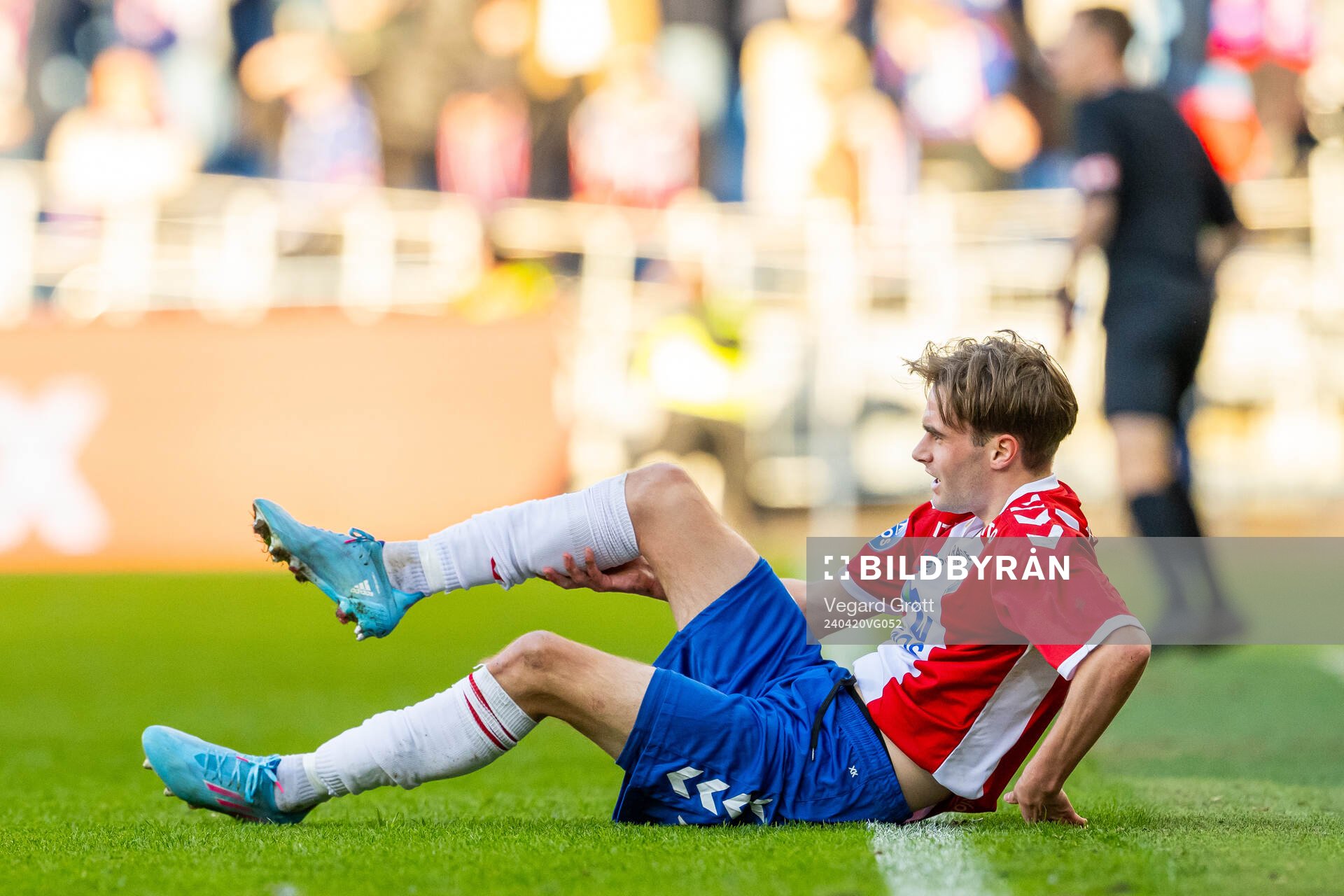 Tobias Myhre of Lyn during the OBOS-ligaen football match between Lyn and Vålerenga on April 20, 2024 in Oslo. 