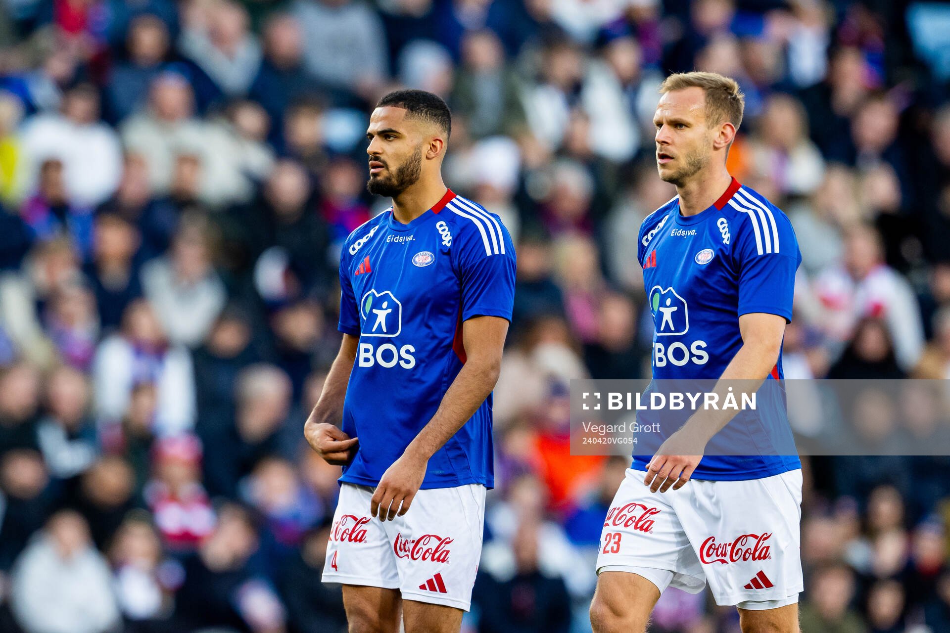 Aaron Kiil Olsen and Martin Kreuzriegler of Vålerenga