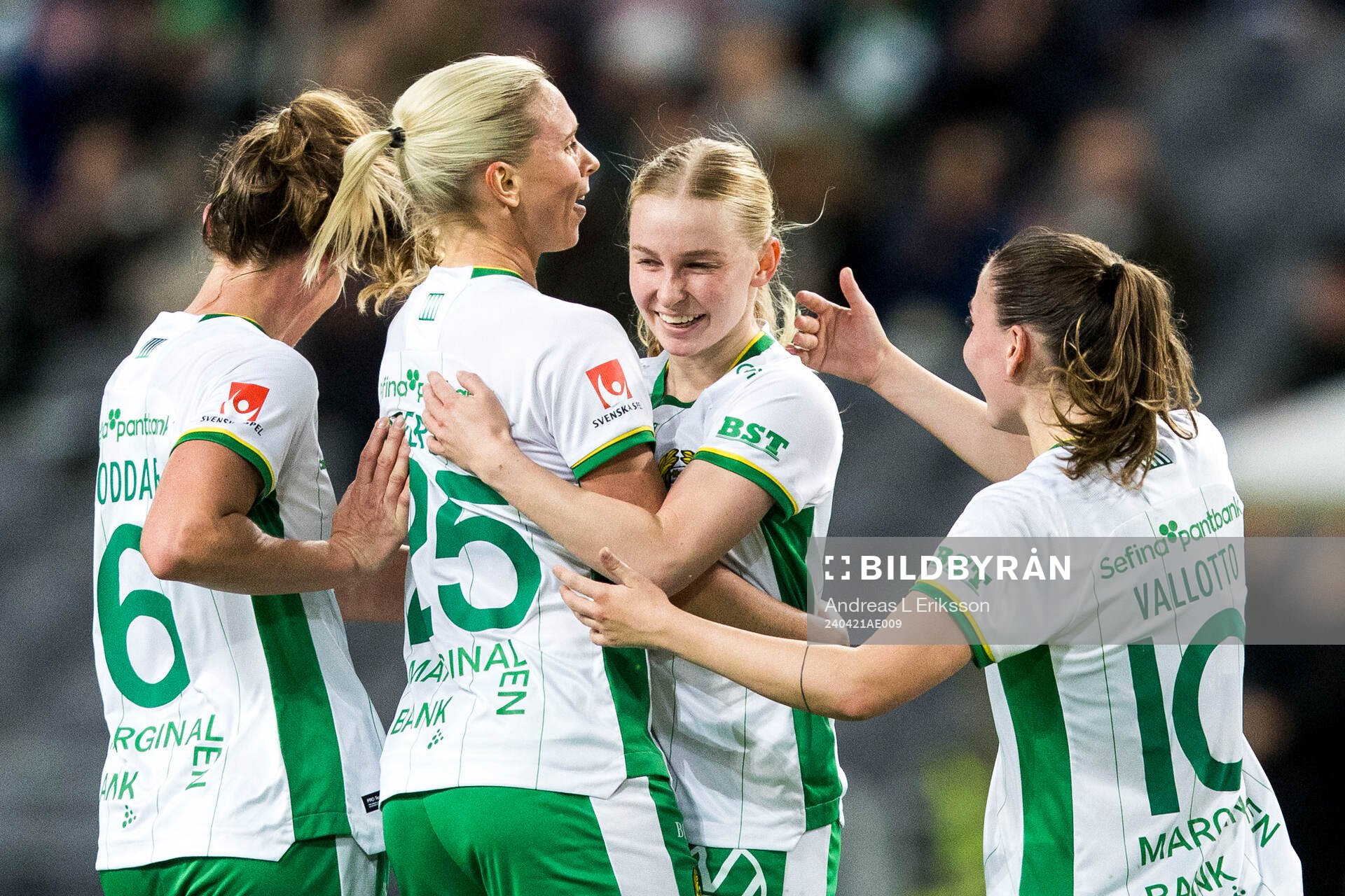 Hammarbys Julia Roddar, Jonna Andersson, Emilie Joramo och