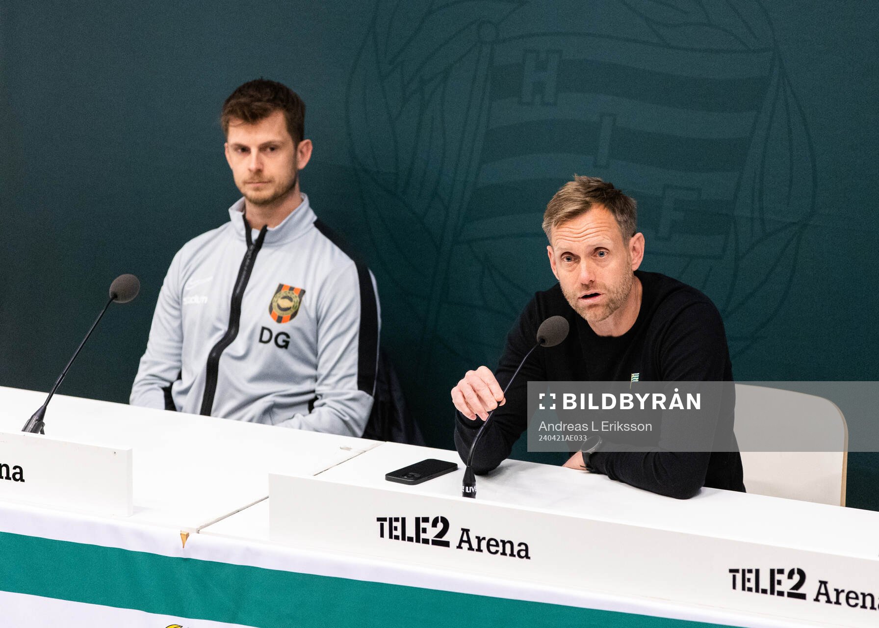 Brommapojkarnas tränare Daniel Gunnars och Hammarbys