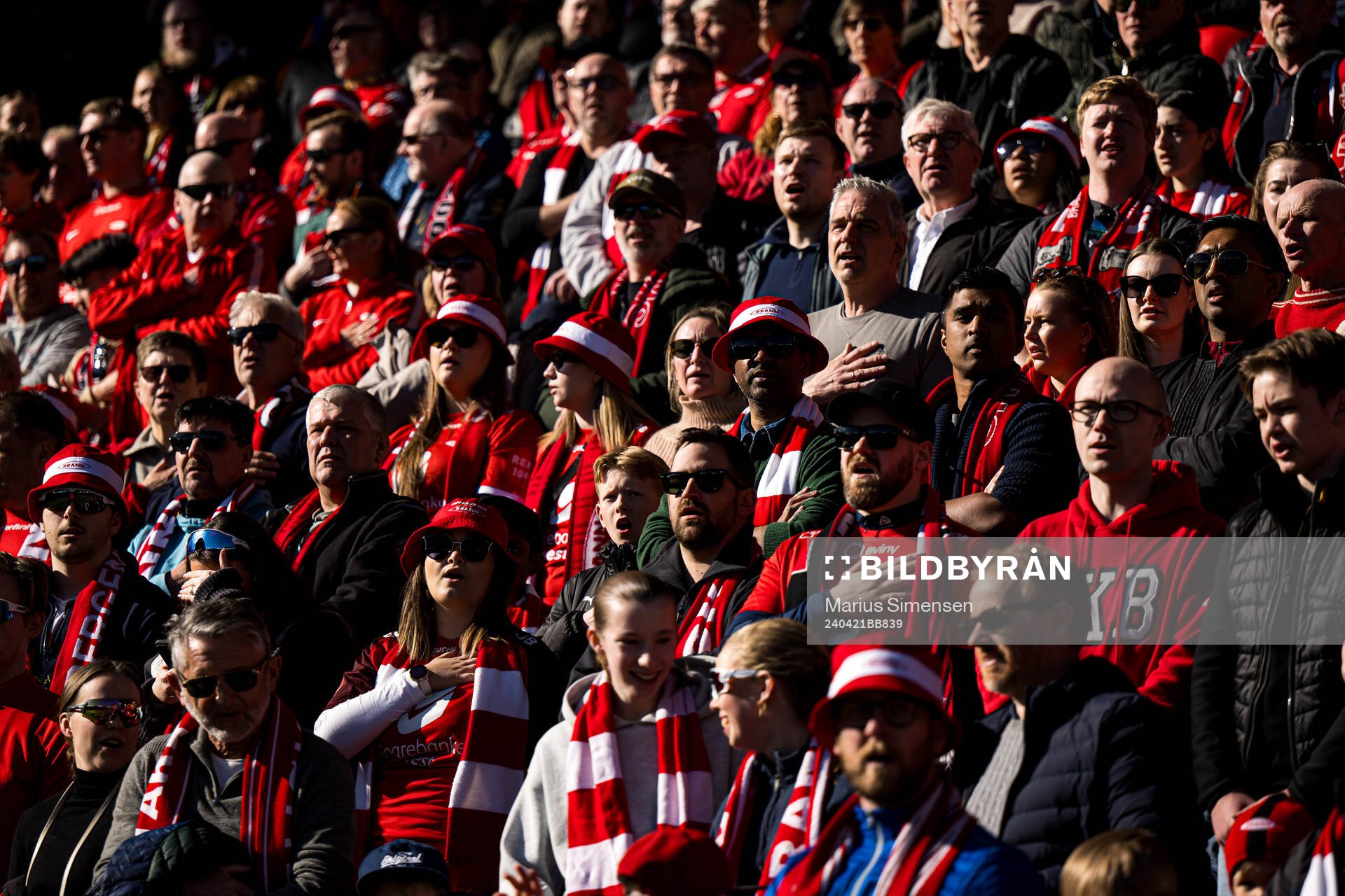 Spectators in the stands