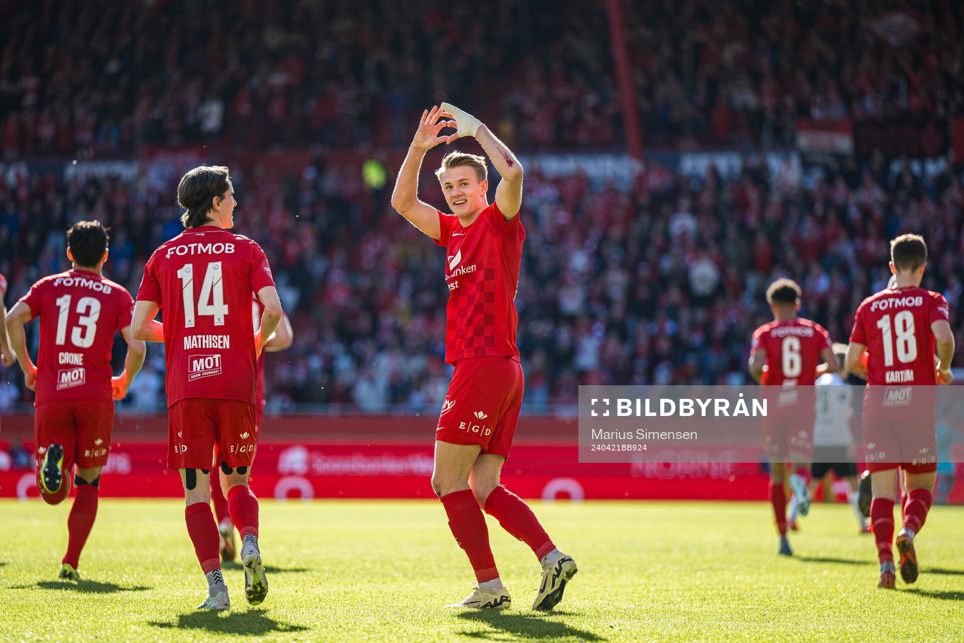 Emil Kornvig of Brann celebrates
