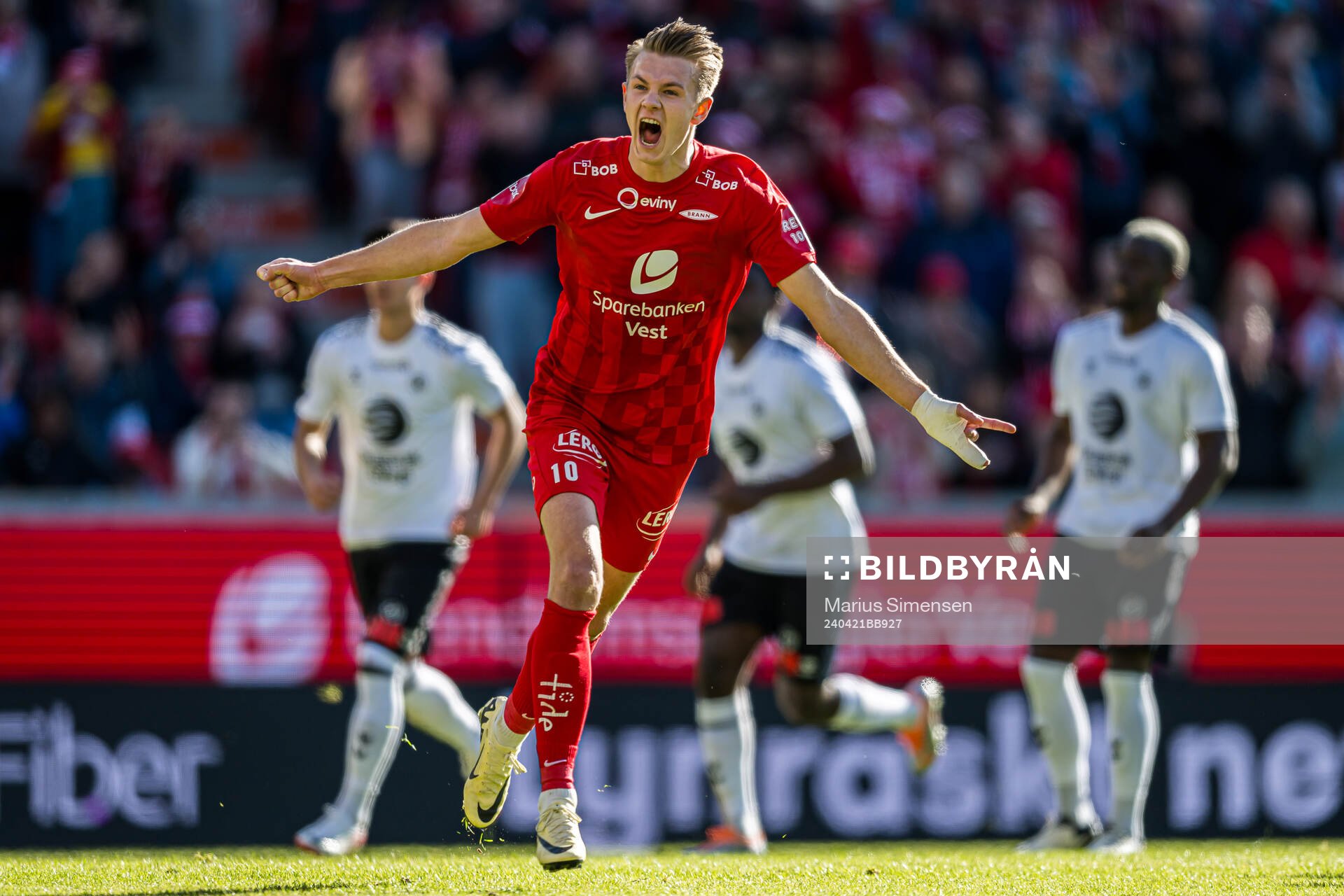 Emil Kornvig of Brann celebrates