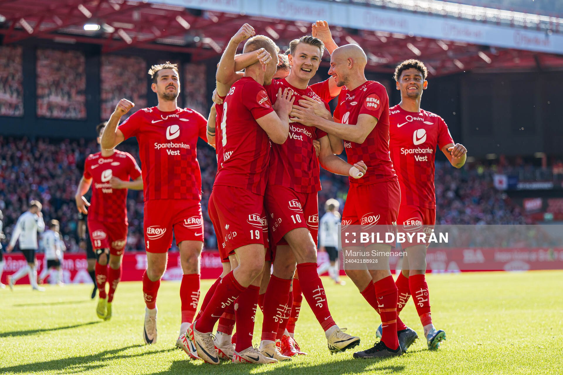 Emil Kornvig of Brann celebrates